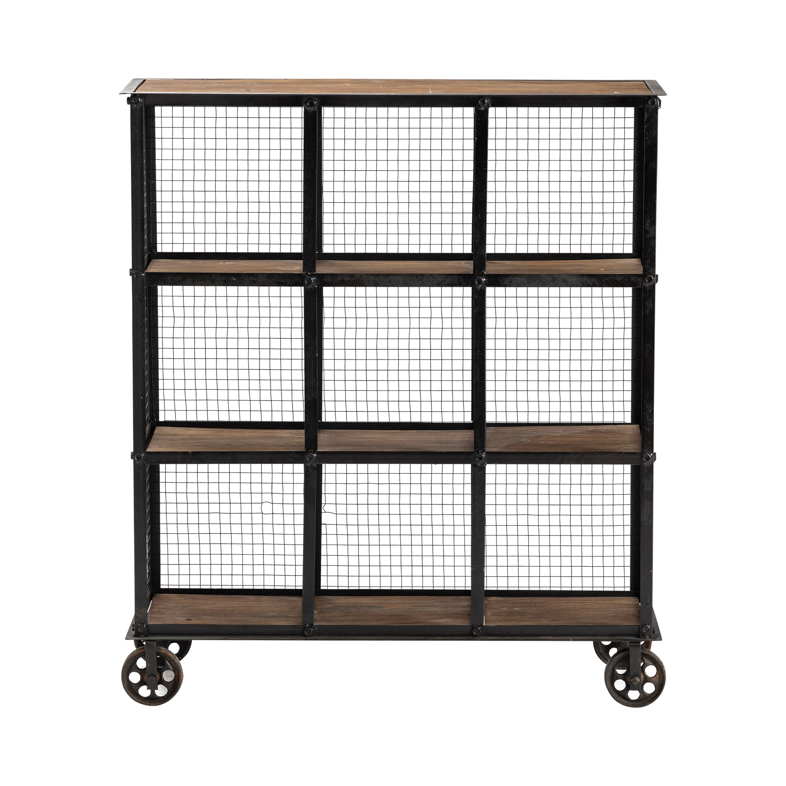 Crestview Collection Industrial Metal and Wood Bookcase - 101130933-3326554 - Decor Crestview Collection Industrial Metal and Wood Boo sku 101130933-3326554