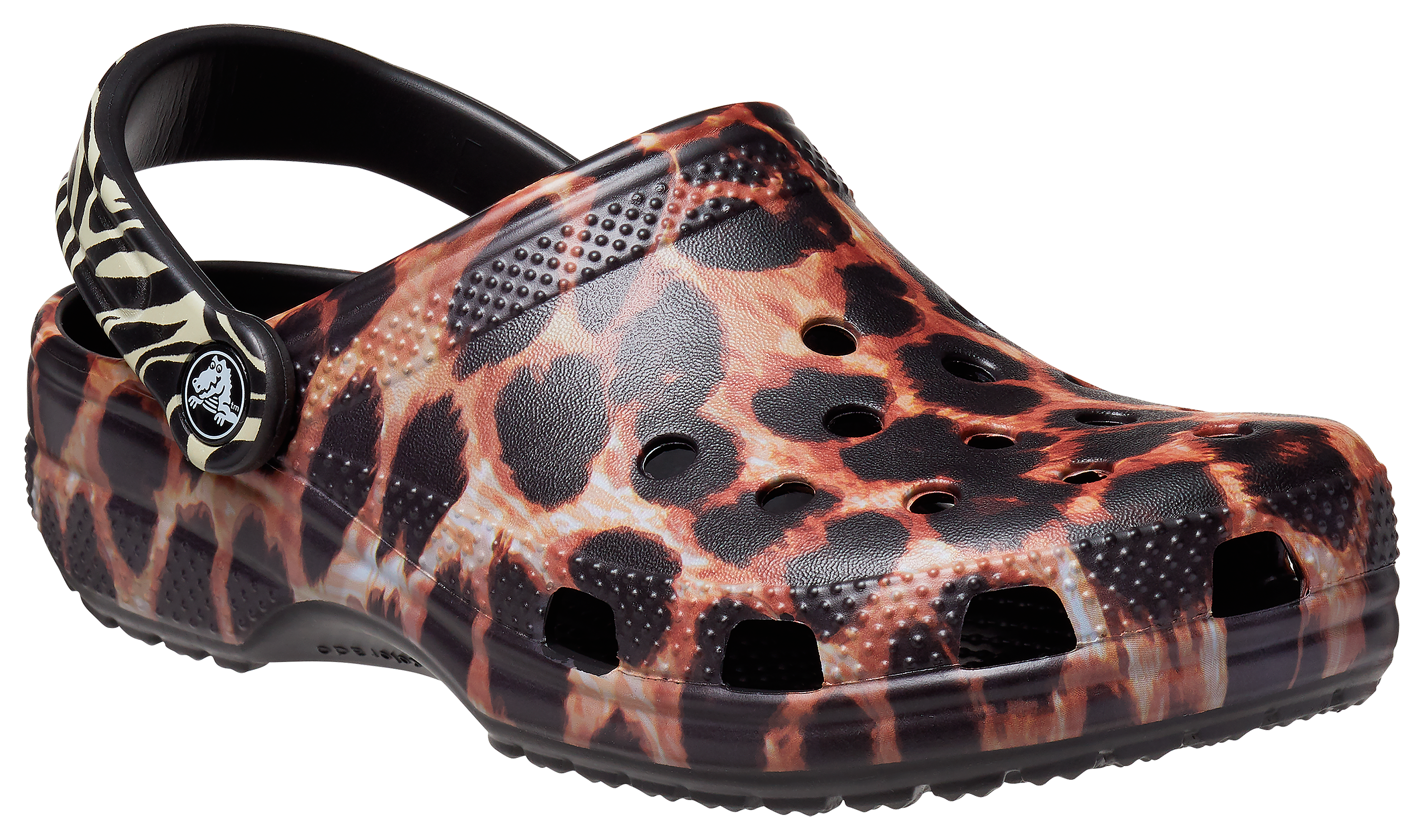 Crocs Classic Animal Remix Clogs for Ladies - Black/Multi Animal - 11M
