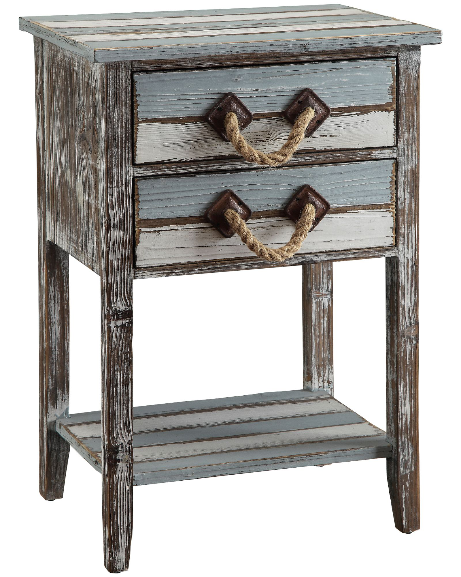 Crestview Collection 2-Drawer Weathered Wood Table