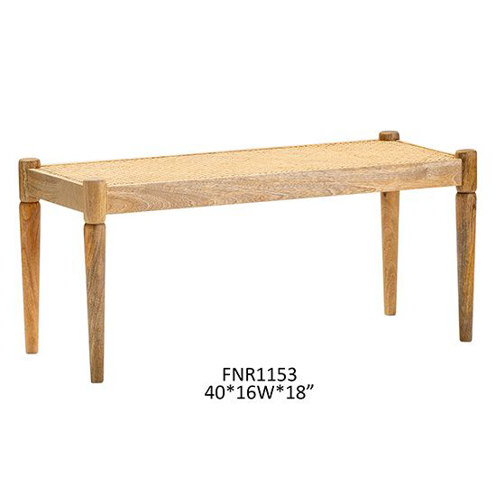 Crestview Collection Evolution Elena Eyelet Cane Bench