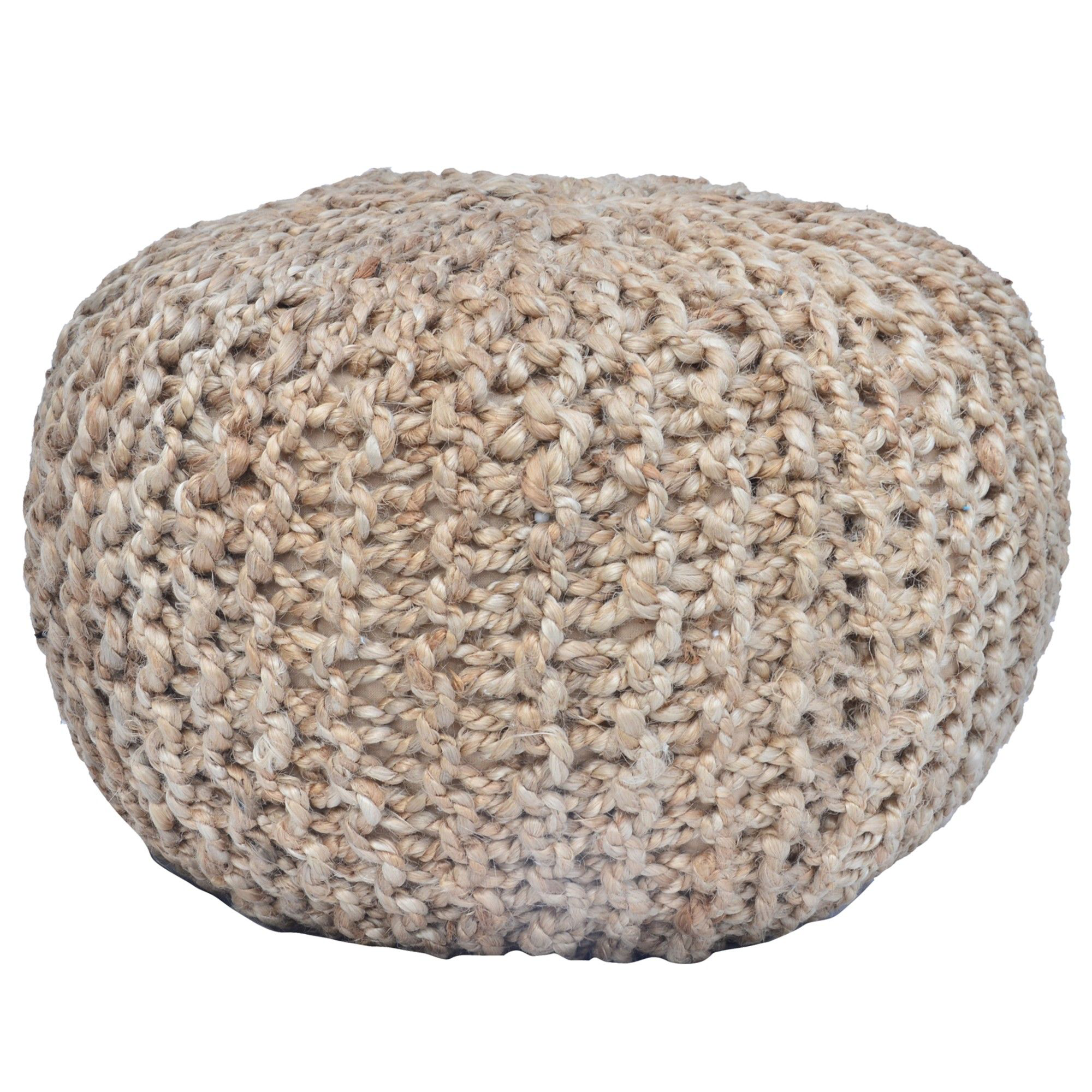 Crestview Collection Urban Jute Pouf