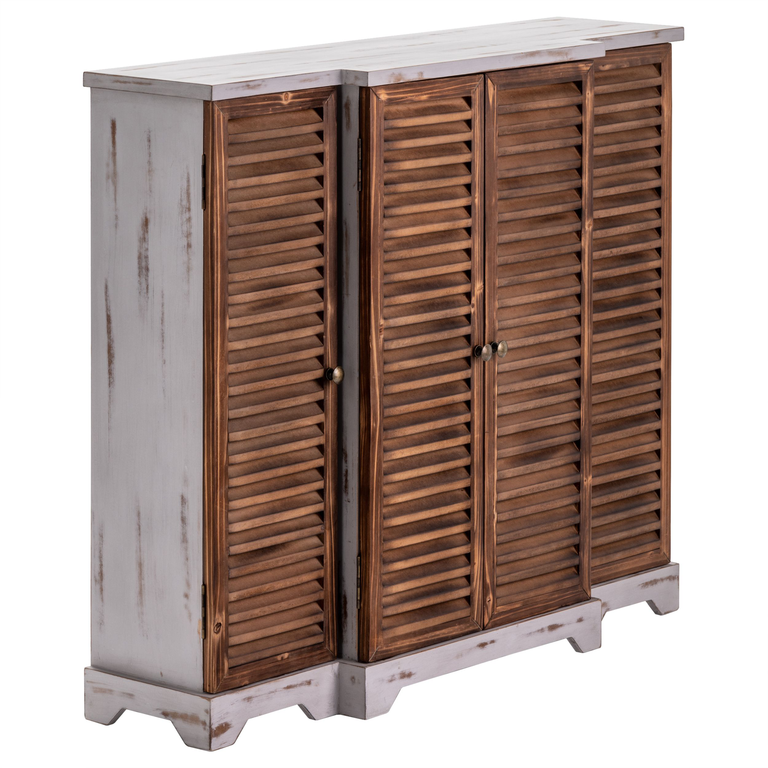 Crestview Collection Haiti 4-Door Shutter Cabinet