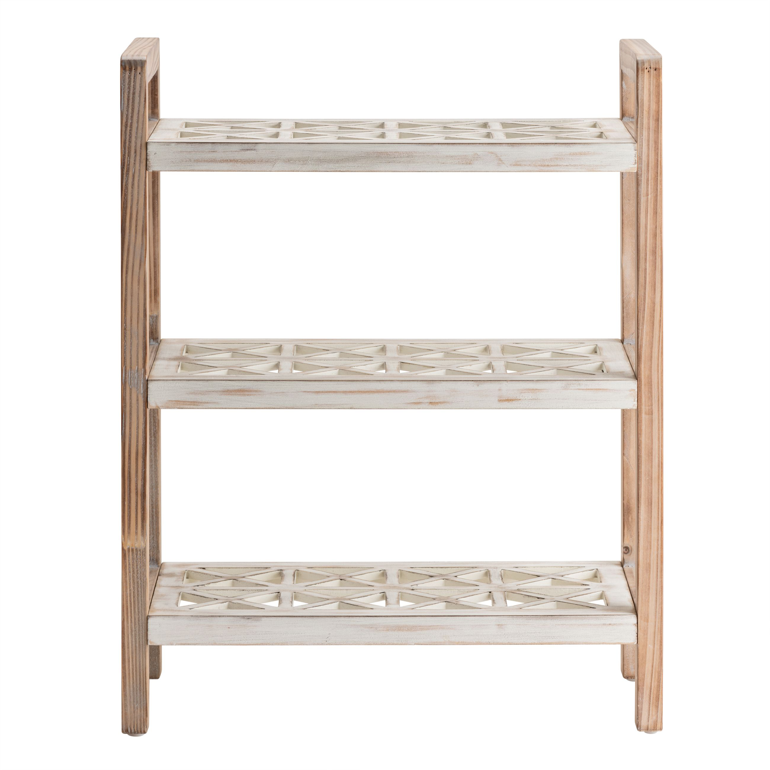 Crestview Collection Luna Reclaimed Fir Wood 3-Tiered Shelf