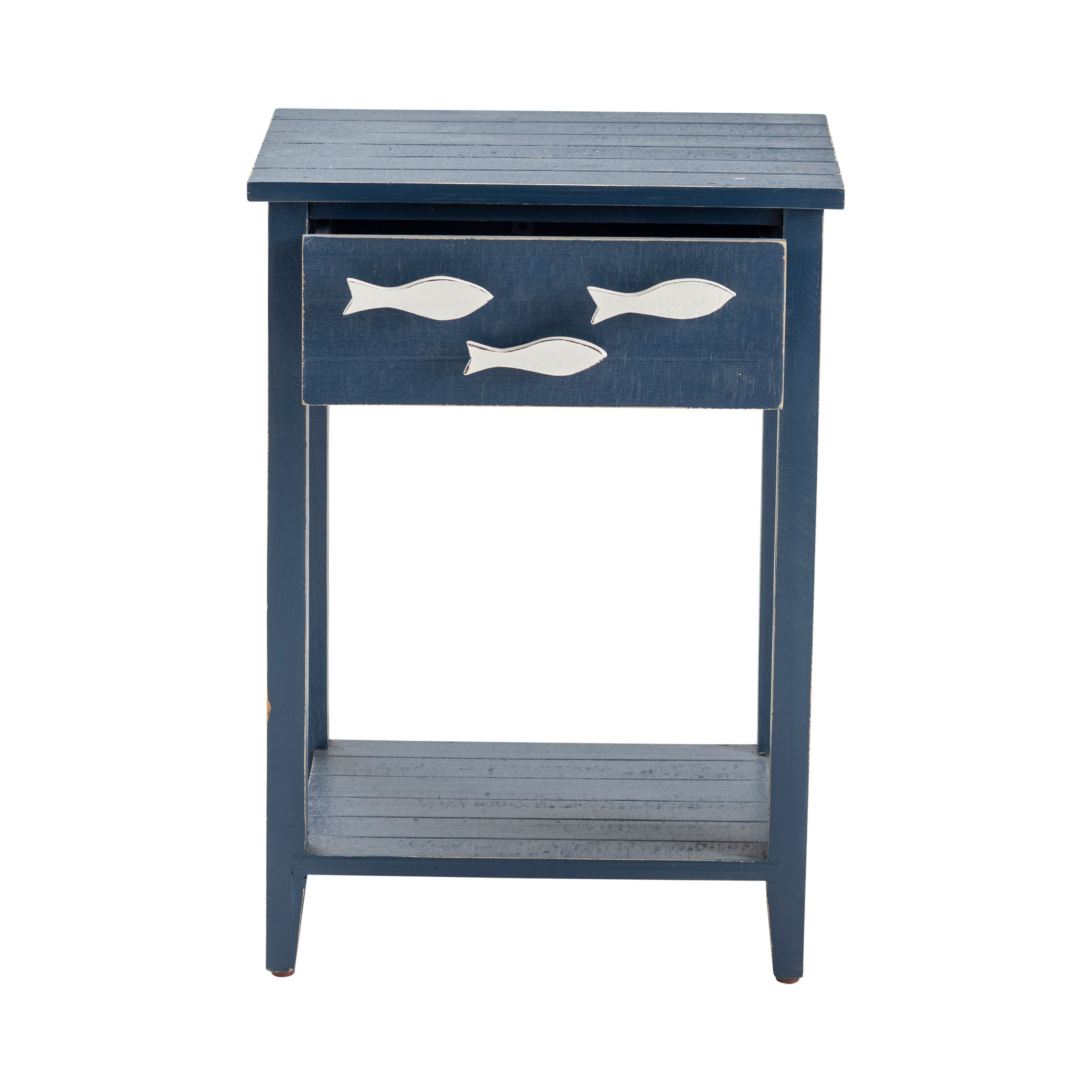 Crestview Collection Nautical Navy 1-Drawer Table