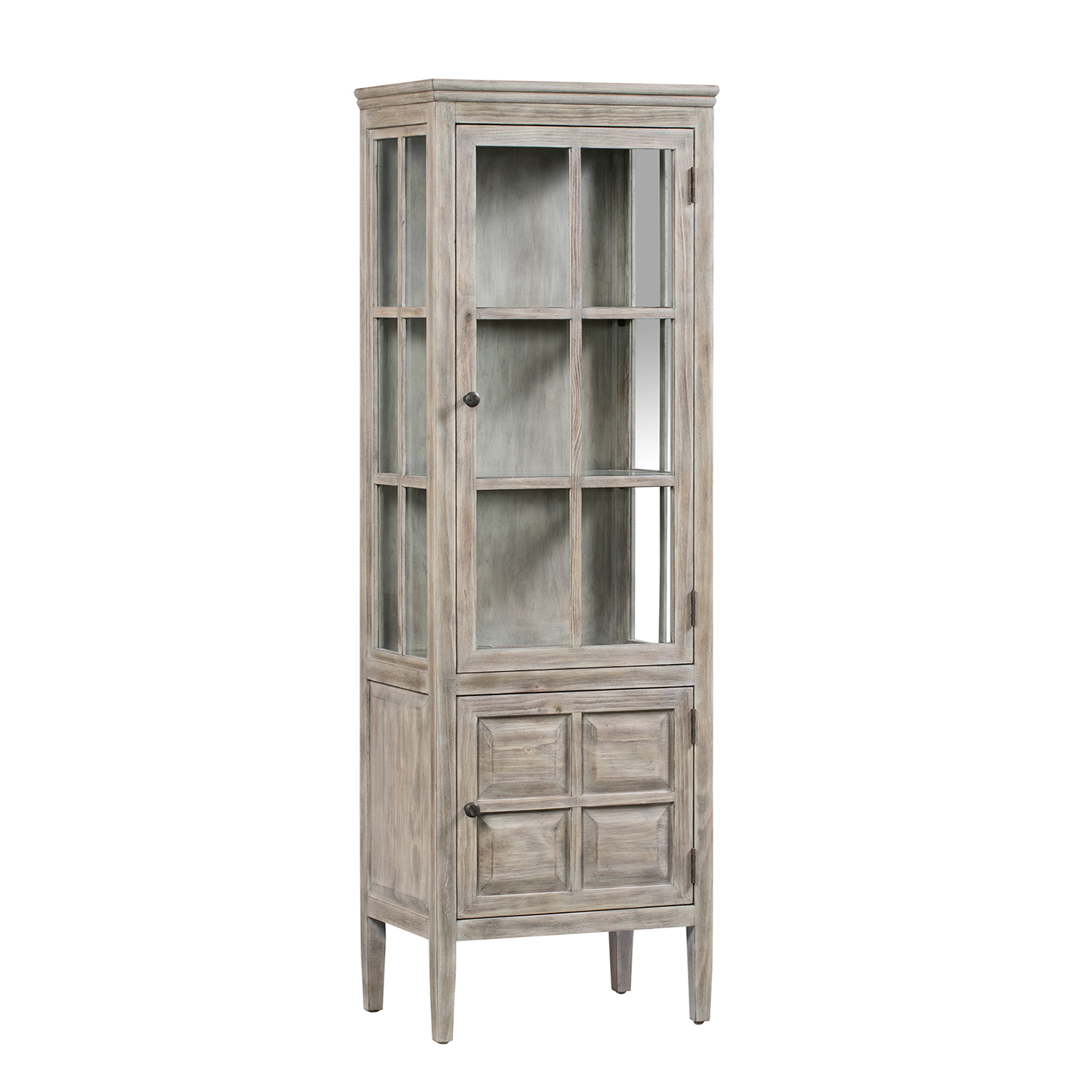 Crestview Collection Hawthorne 2-Door Glass Curio Cabinet