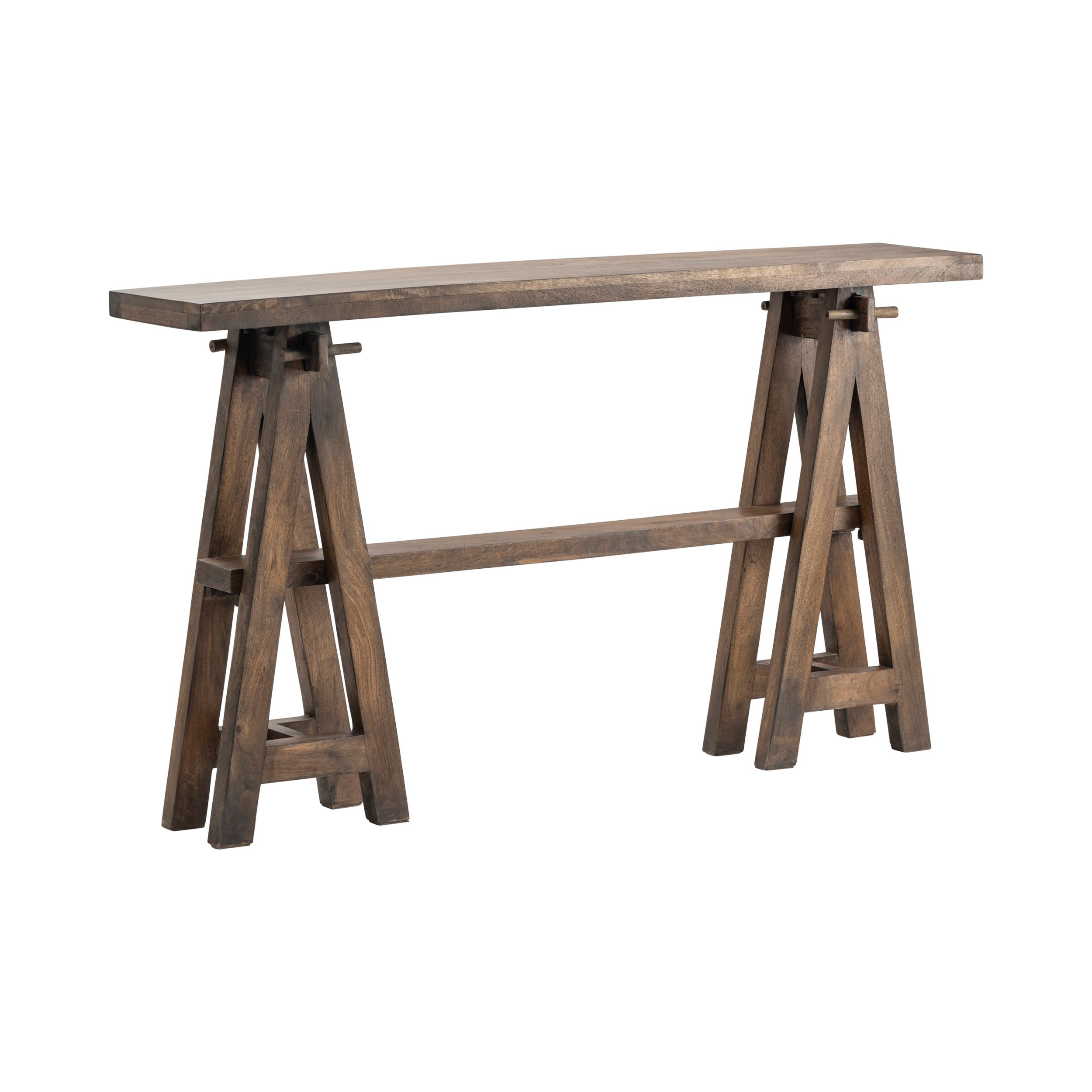 Crestview Collection Mango Wood A-Frame Row Console