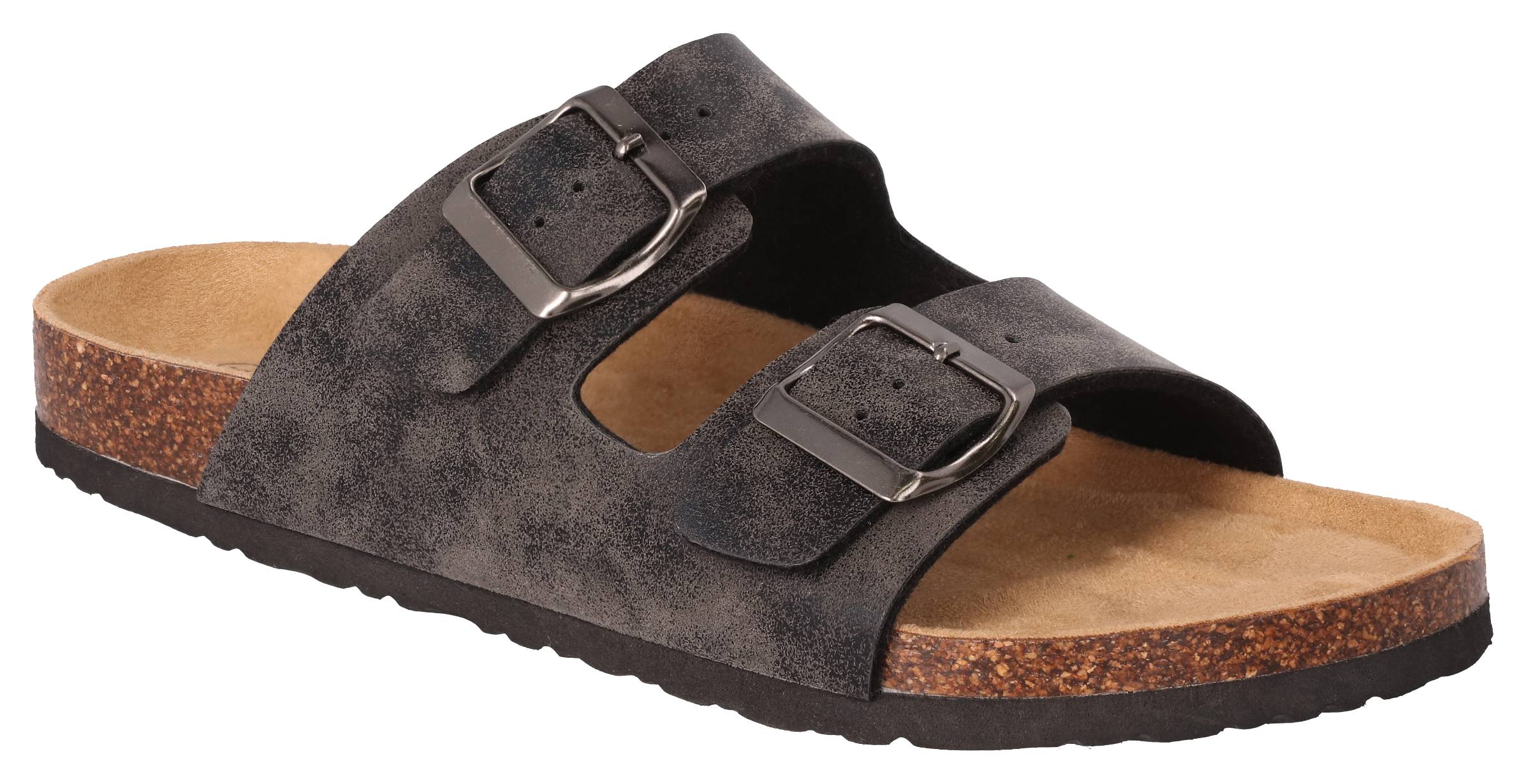 Natural Reflections Dahlia 2 Buckle Sandals for Ladies - Black - 8M