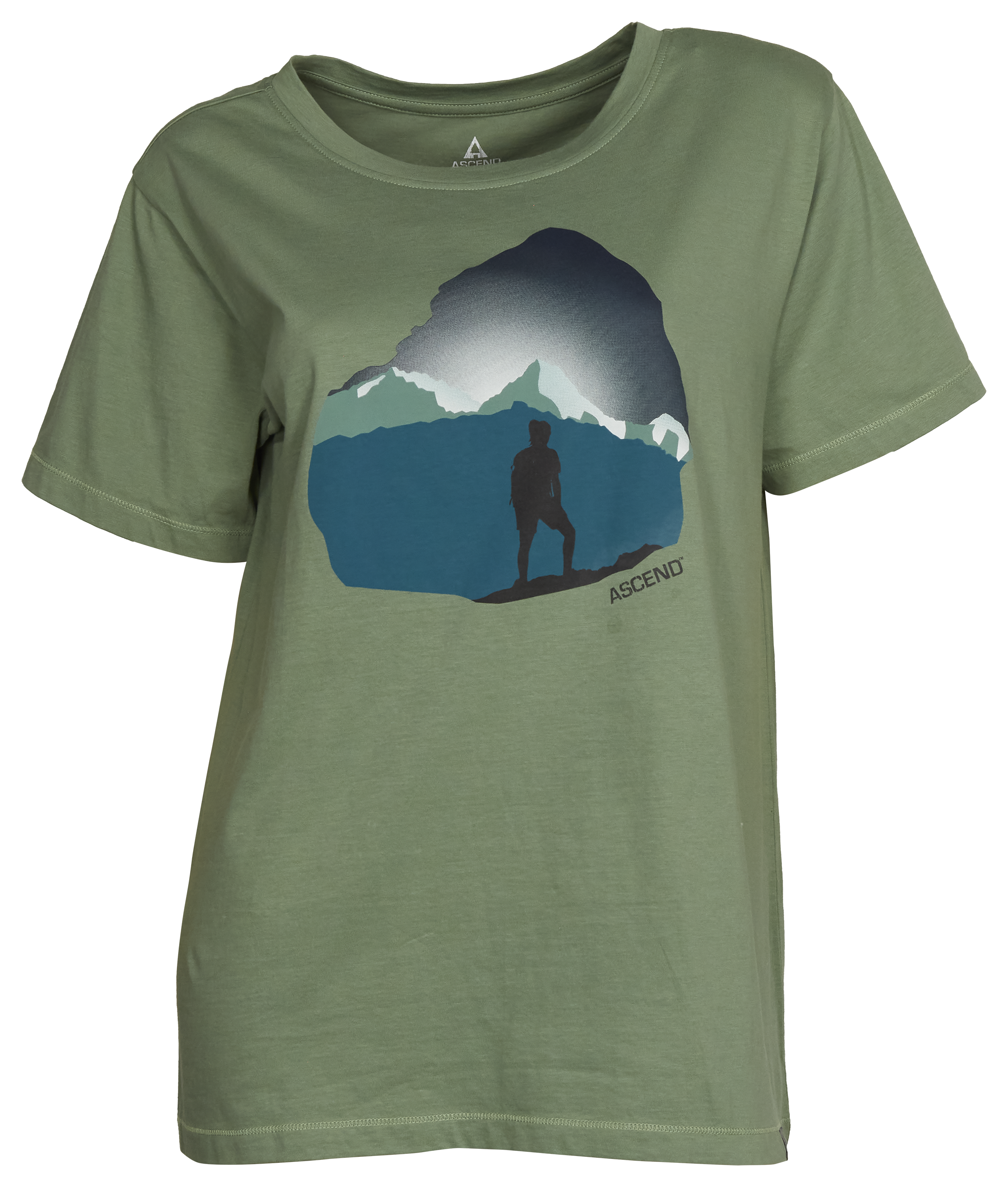 Ascend Organic Graphic Short-Sleeve T-Shirt for Ladies - Hedge Green - M