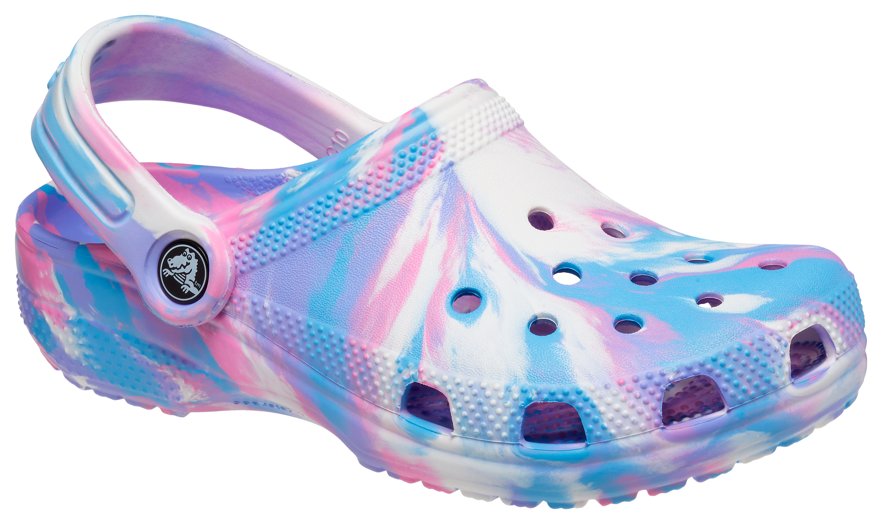 101131675-3327273 Crocs Classic Marbled Clogs for Kids - White/Pink  sku 101131675-3327273