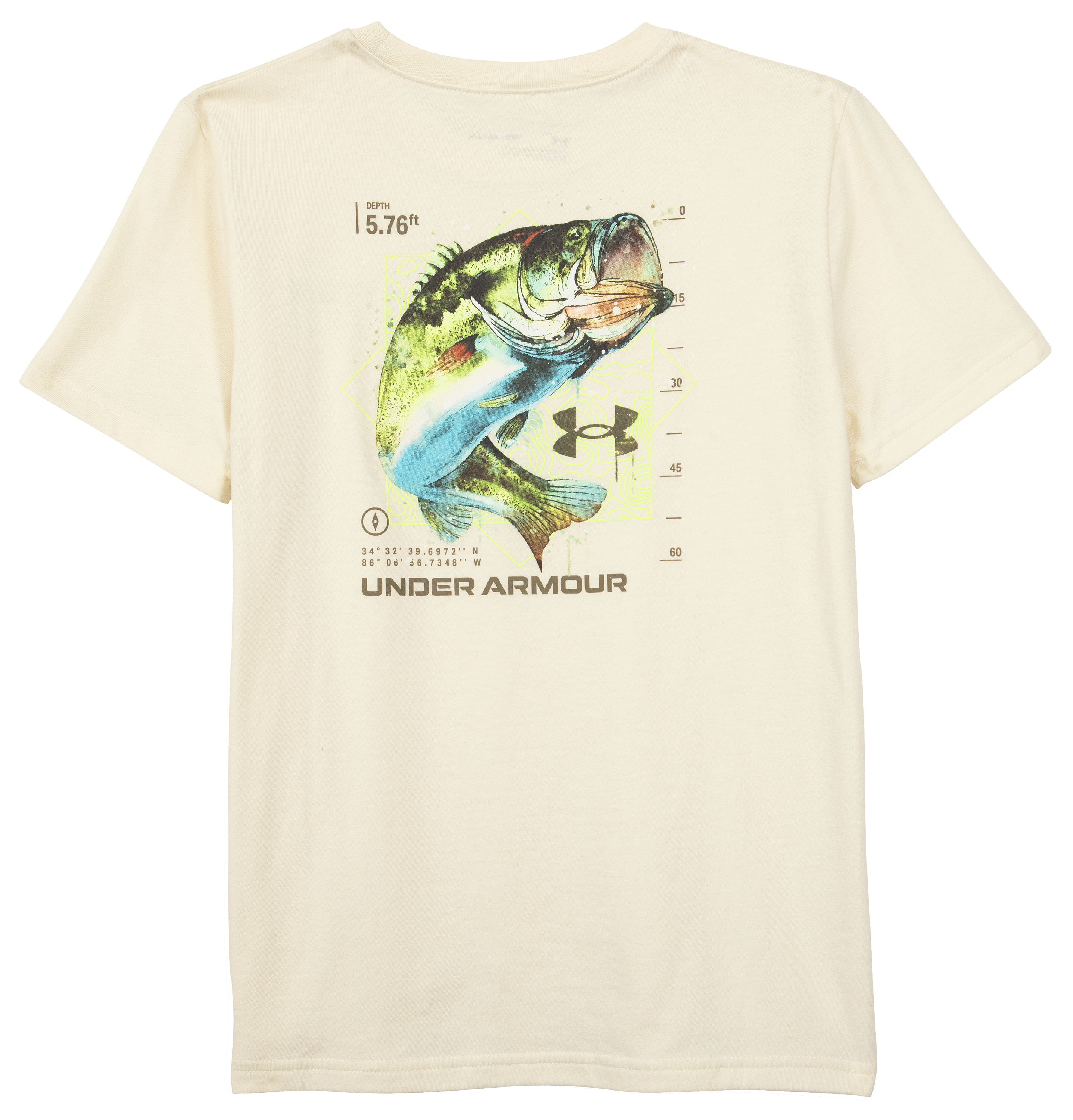 Under Armour Bass Water Blur Short-Sleeve T-Shirt for Boys - Stone - XL