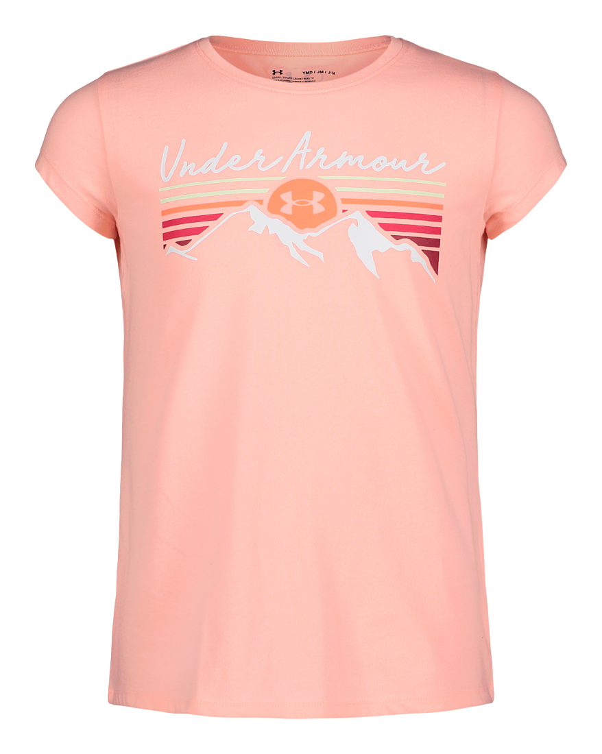 Under Armour Sunset Short-Sleeve T-Shirt for Girls - Pink Sands - L