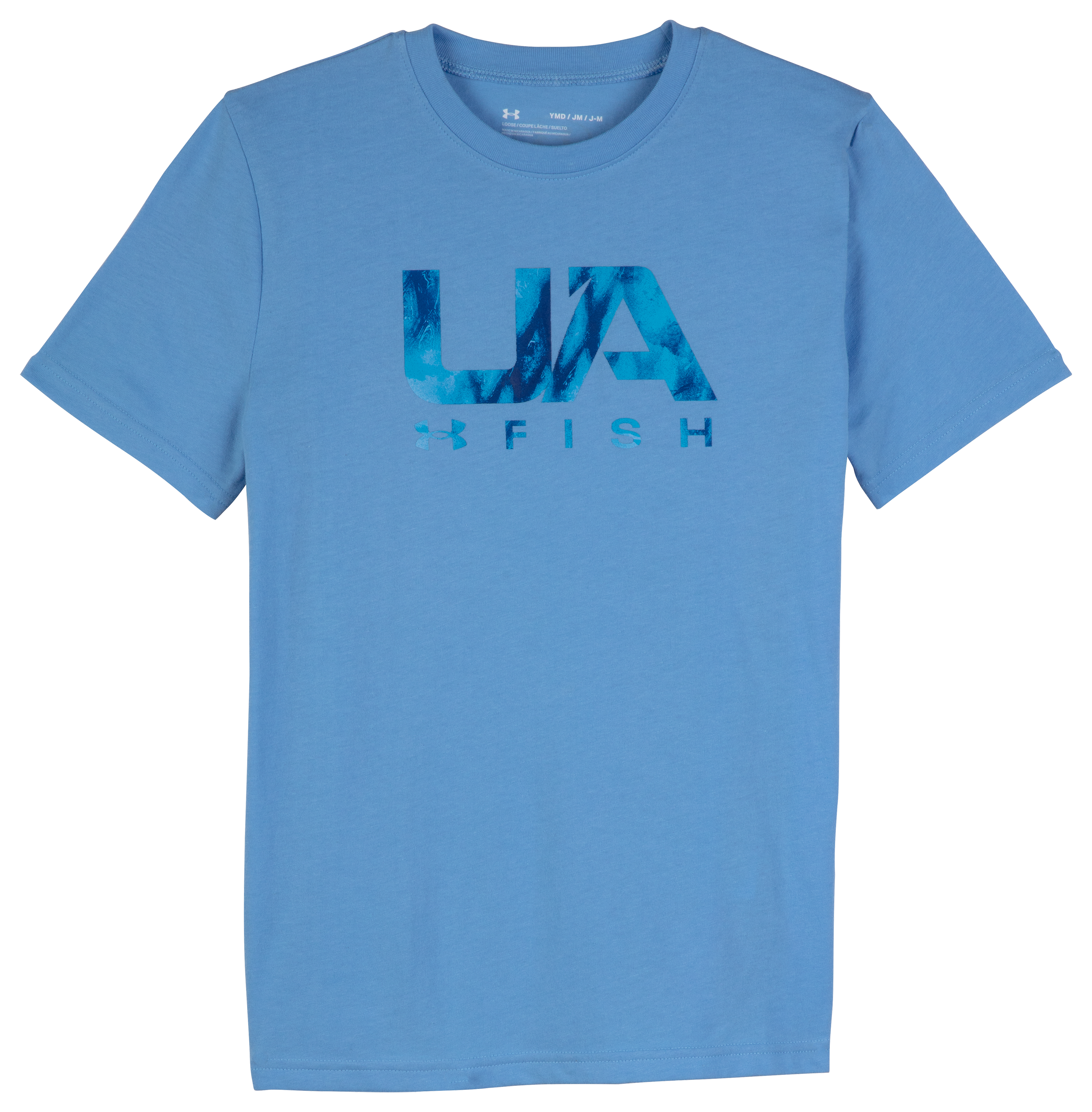 Under Armour Fish Logo Short-Sleeve T-Shirt for Boys - Carolina Blue - S