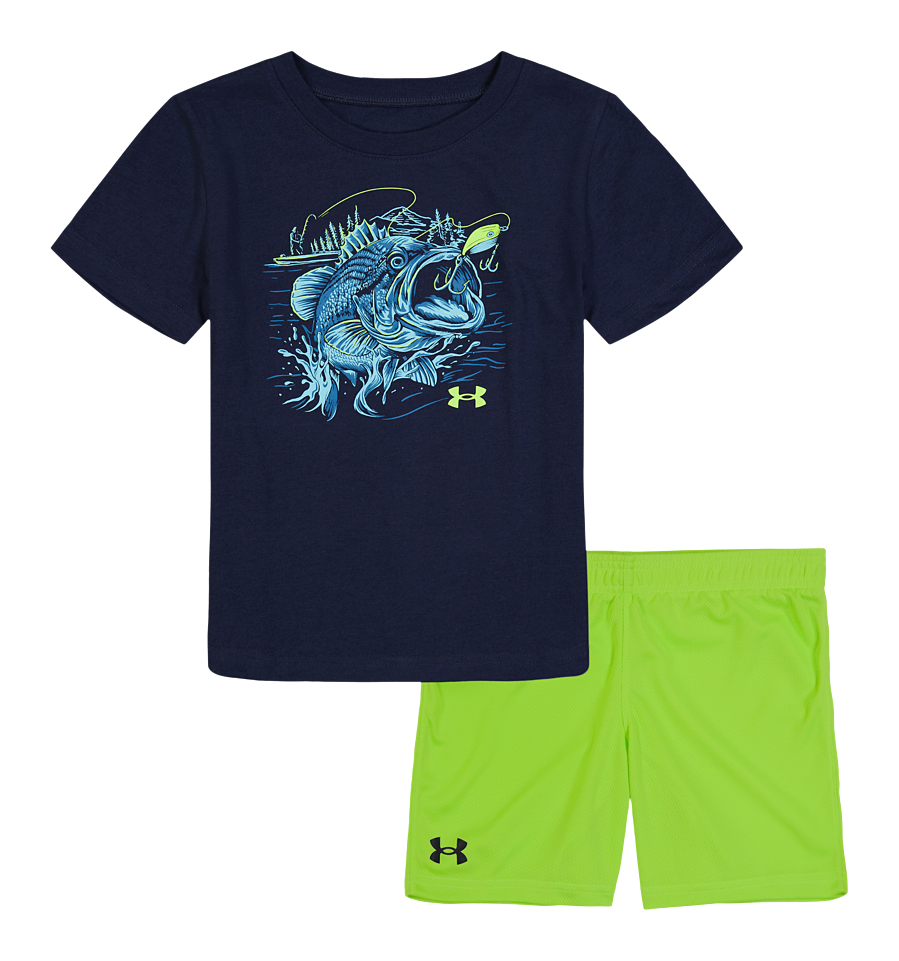 Under Armour Bass Catch Short-Sleeve Bodysuit and Shorts Set for Baby Boys 