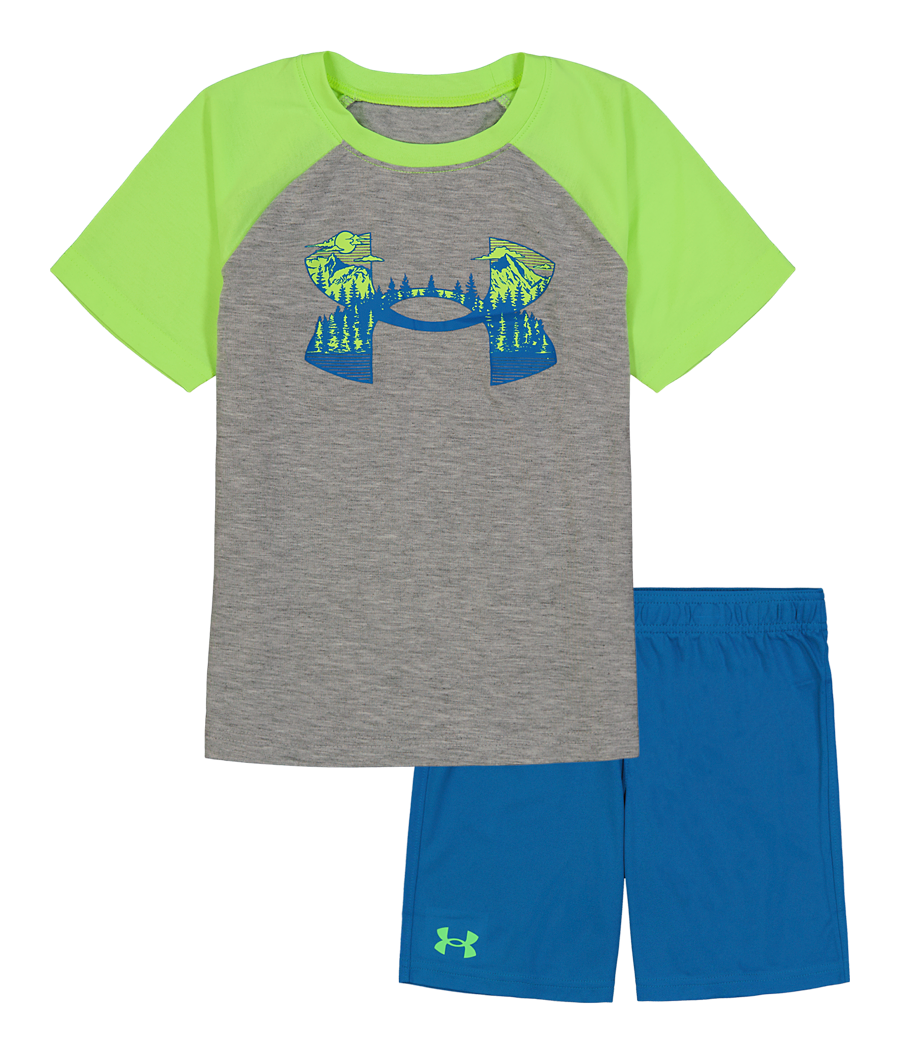 Under Armour Mountain Logo Short-Sleeve Bodysuit and Shorts Set for Baby Bo