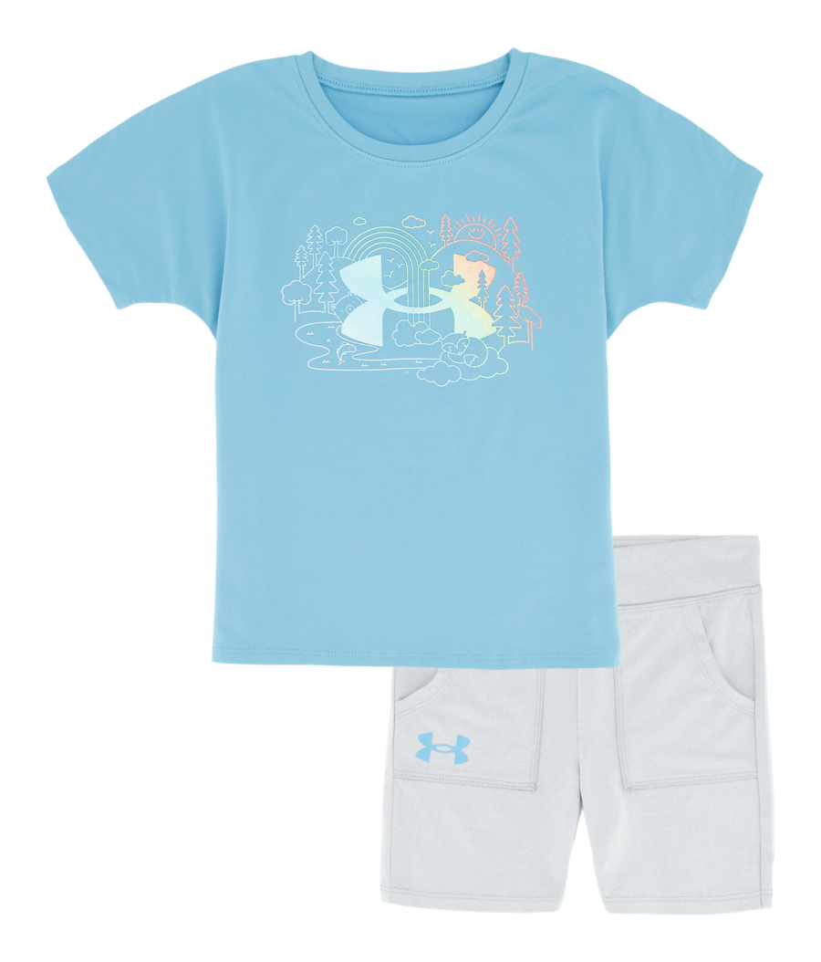 Under Armour Gradient Nature Short-Sleeve T-Shirt and Shorts Set for Babies