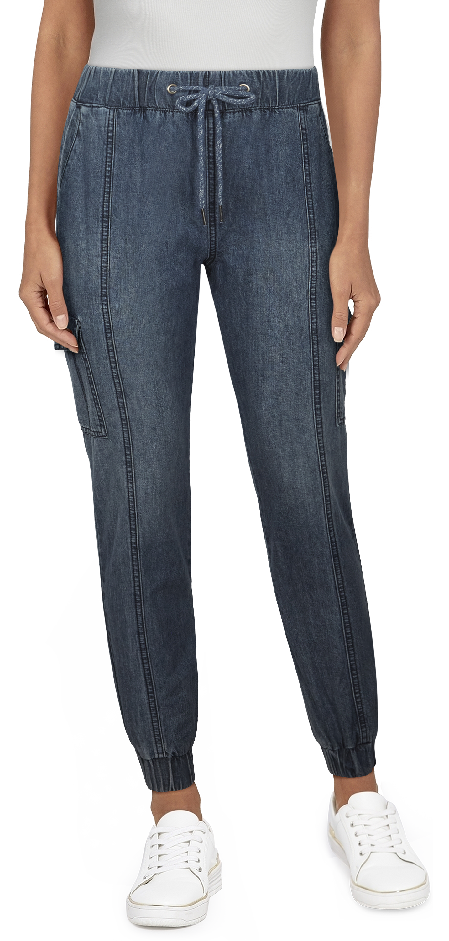 101133861-3329527 Natural Reflections Denim Jogger Pants for Ladies  sku 101133861-3329527