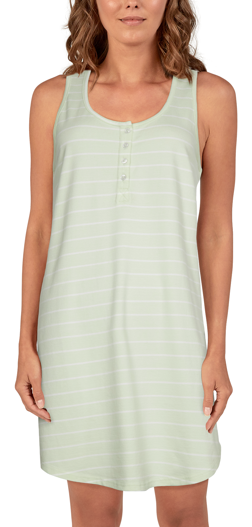 Natural Reflections Striped Sleeveless Sleep Dress for Ladies - Seacrest Gr