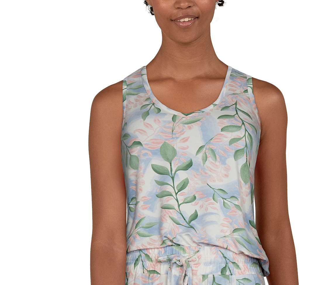 Natural Reflections Botanical Lounge Tank Top for Ladies - Multi - S