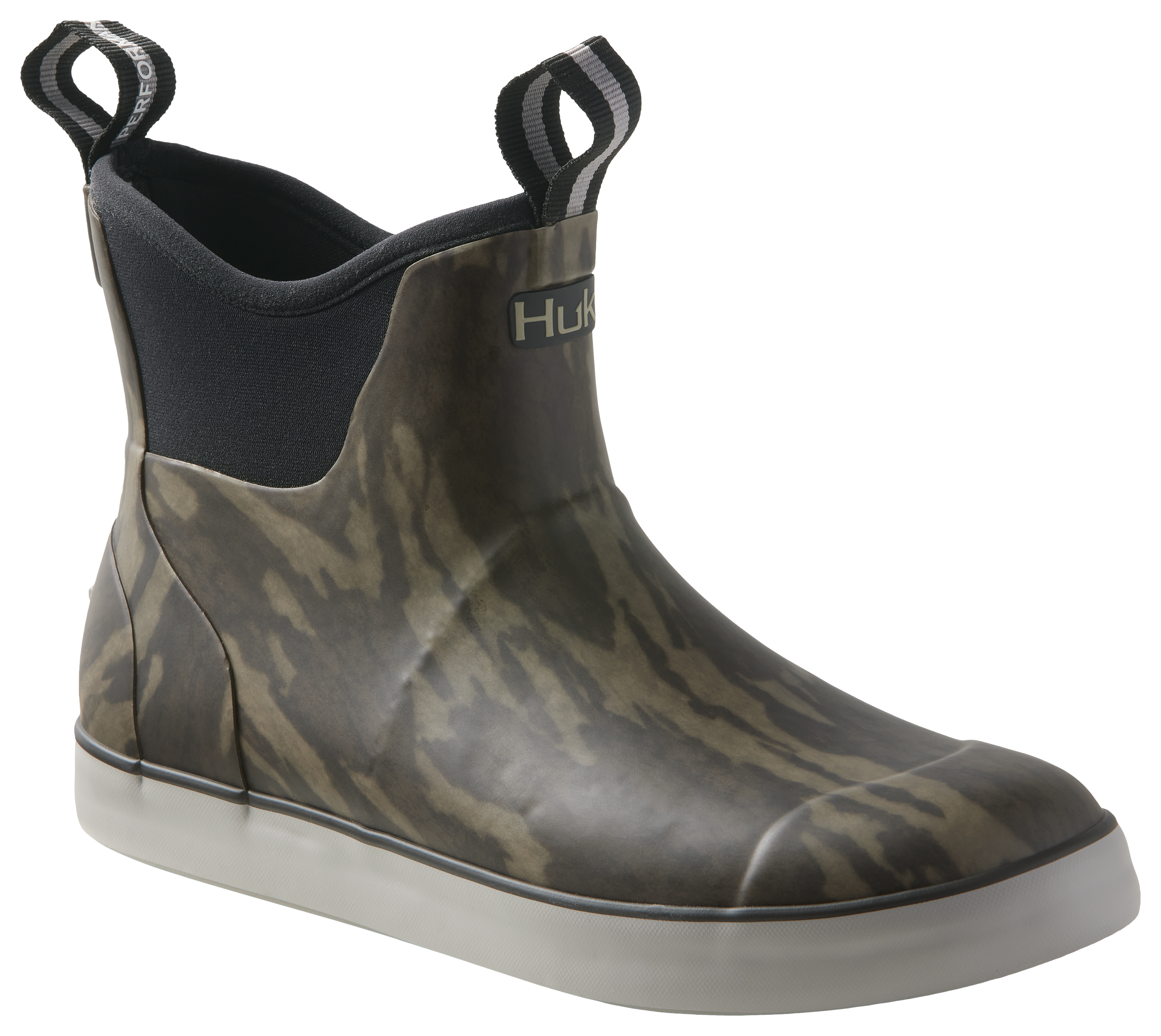 Huk Rogue Wave Deck Boots for Men - Mossy Oak Bottomland - 13M