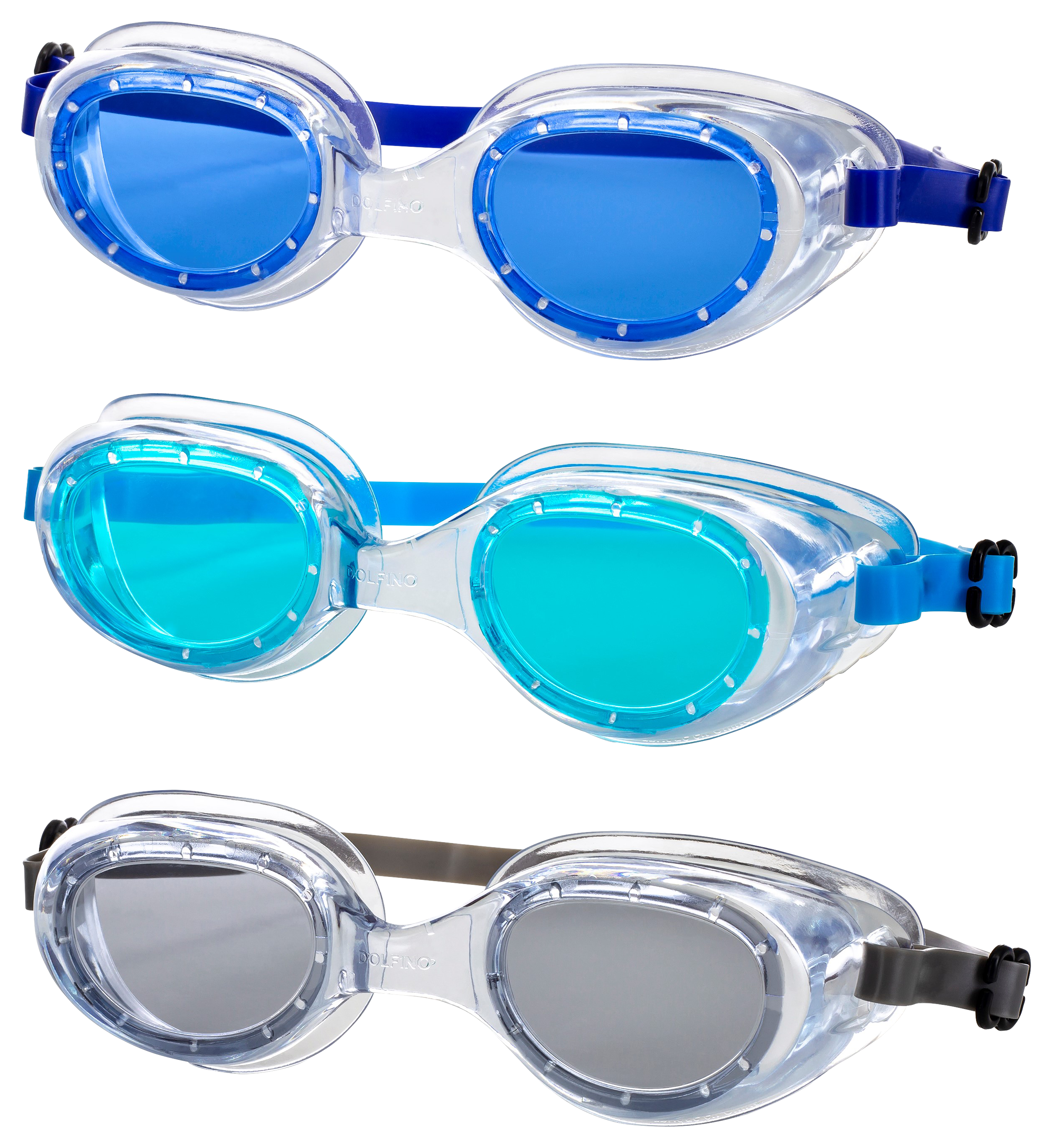 Aqua Leisure Shark Swim Goggles 3-Pack for Kids