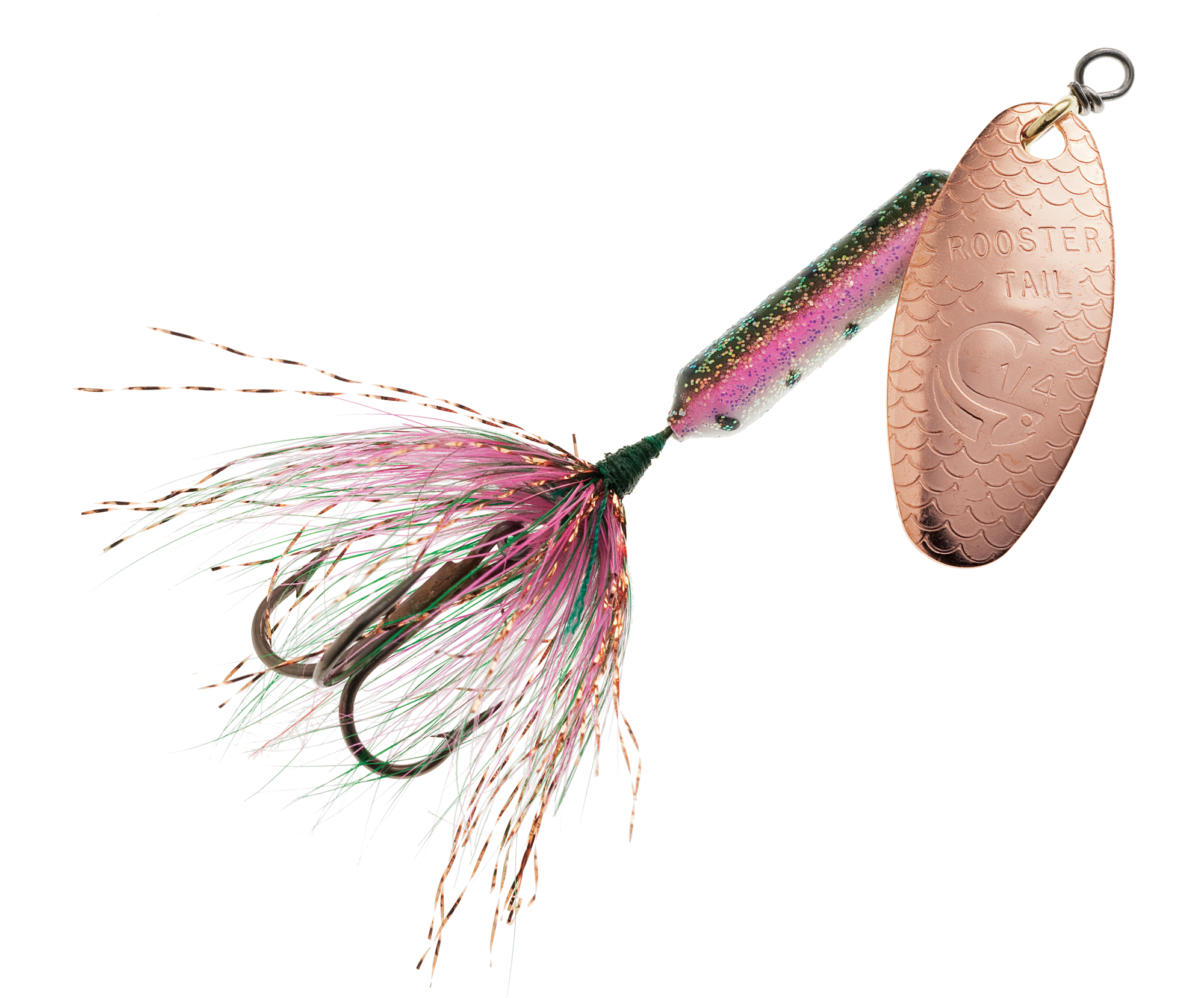 Yakima Worden's Original Rooster Tail Spinners Copper Tinsel Brown Trout