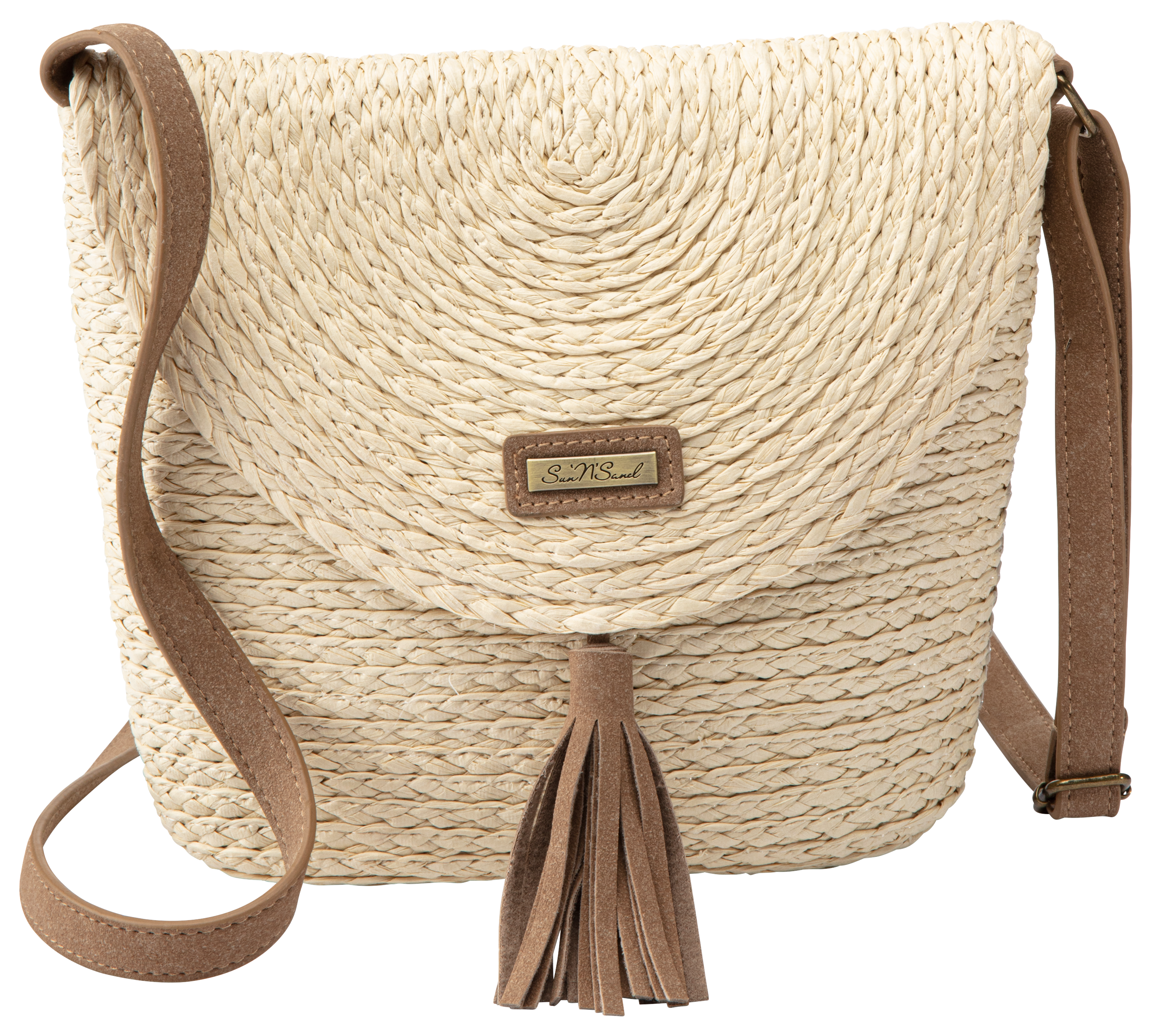 Sun N Sand Paper Straw Tassel Crossbody Bag