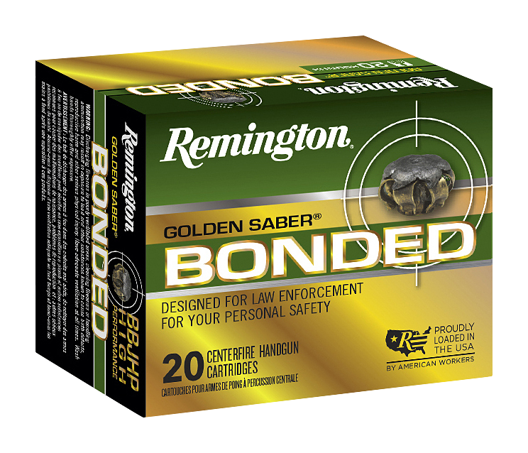 Remington Golden Saber Bonded 9mm Luger 147 Grain Handgun Ammo