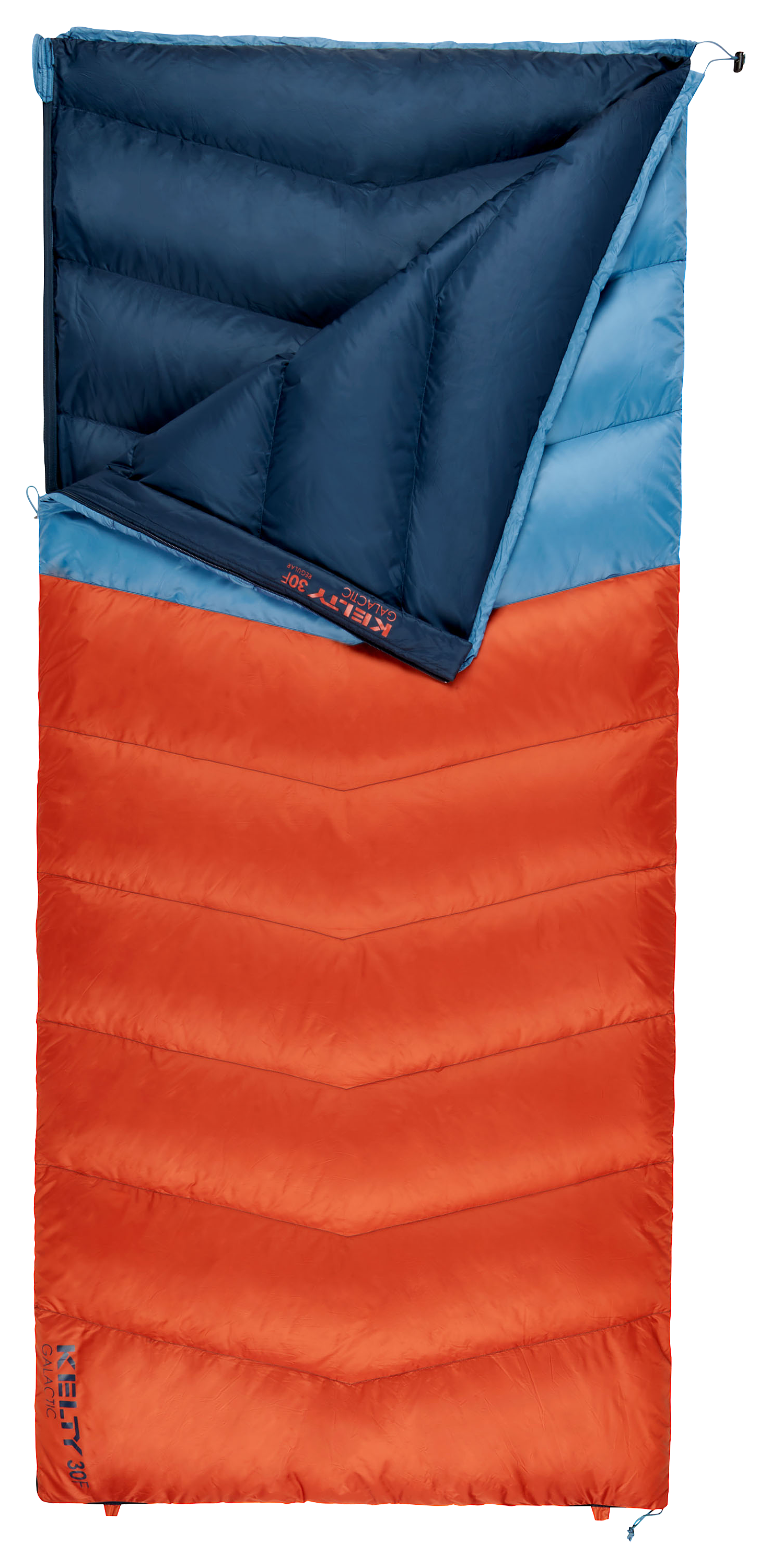 Kelty Galactic 30° Down-Filled Sleeping Bag - Rooibos Tea/Aegean Blue