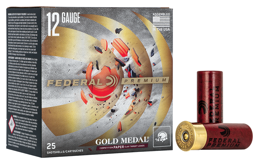 Federal Premium Gold Medal Paper Shotshells - 12 ga. - #8 - 1200 - 250 Rounds - Federal