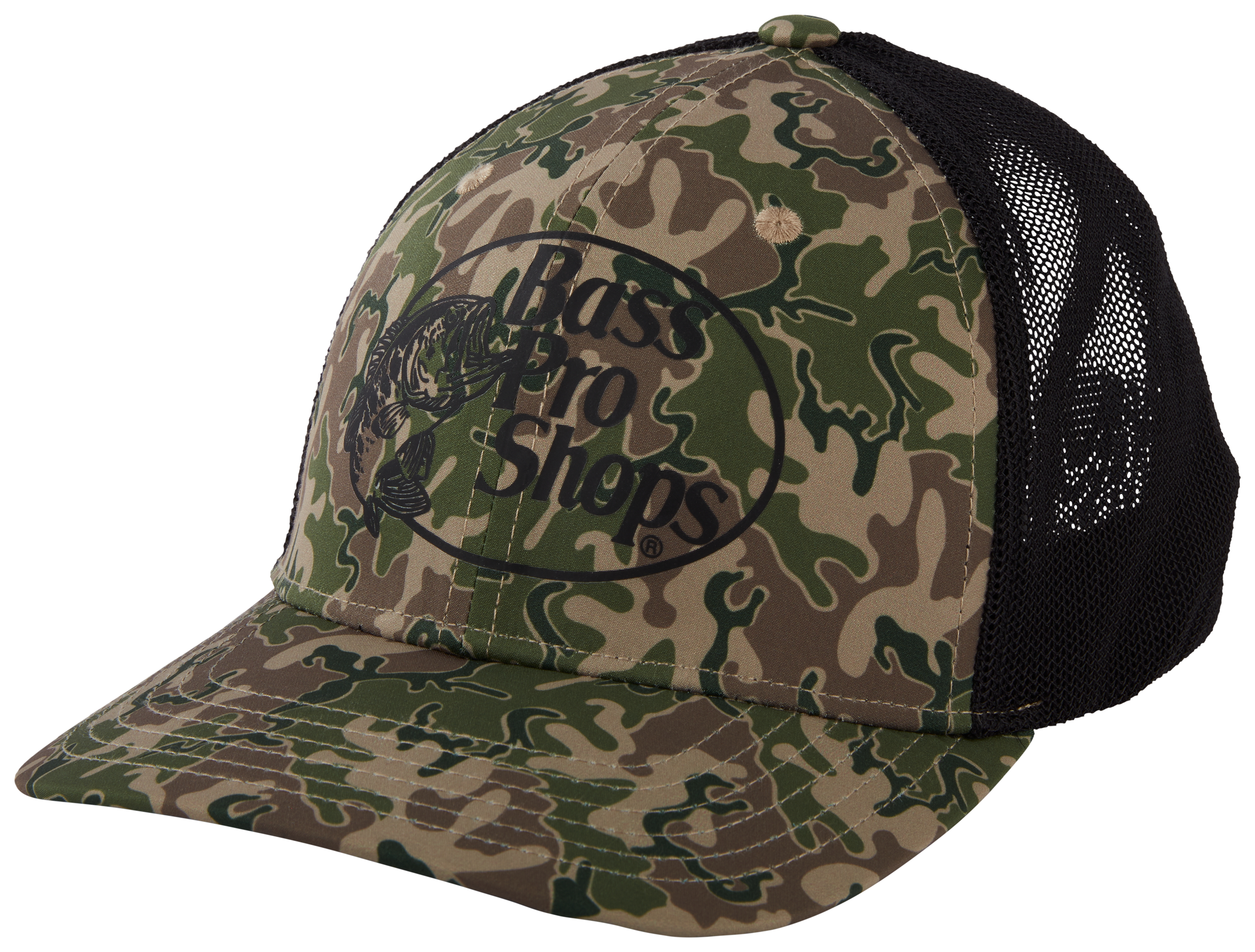 101138753-3335505 Bass Pro Shops Space Dye Stretch-Fit Cap - Green C sku 101138753-3335505