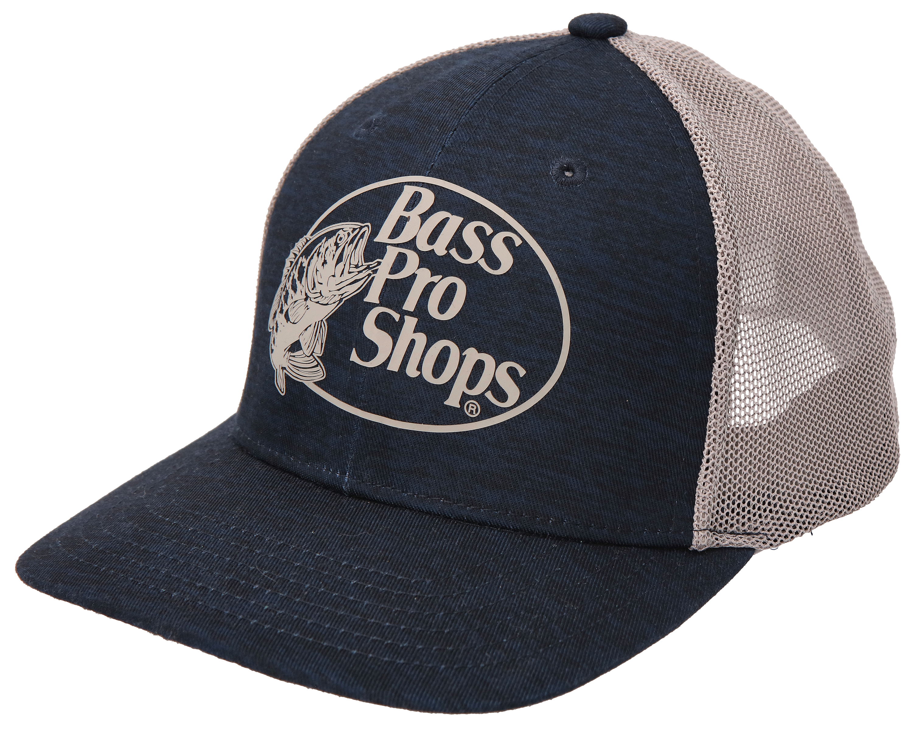 Bass Pro Shops Space Dye Stretch-Fit Cap - Navy Space Dye - S/M