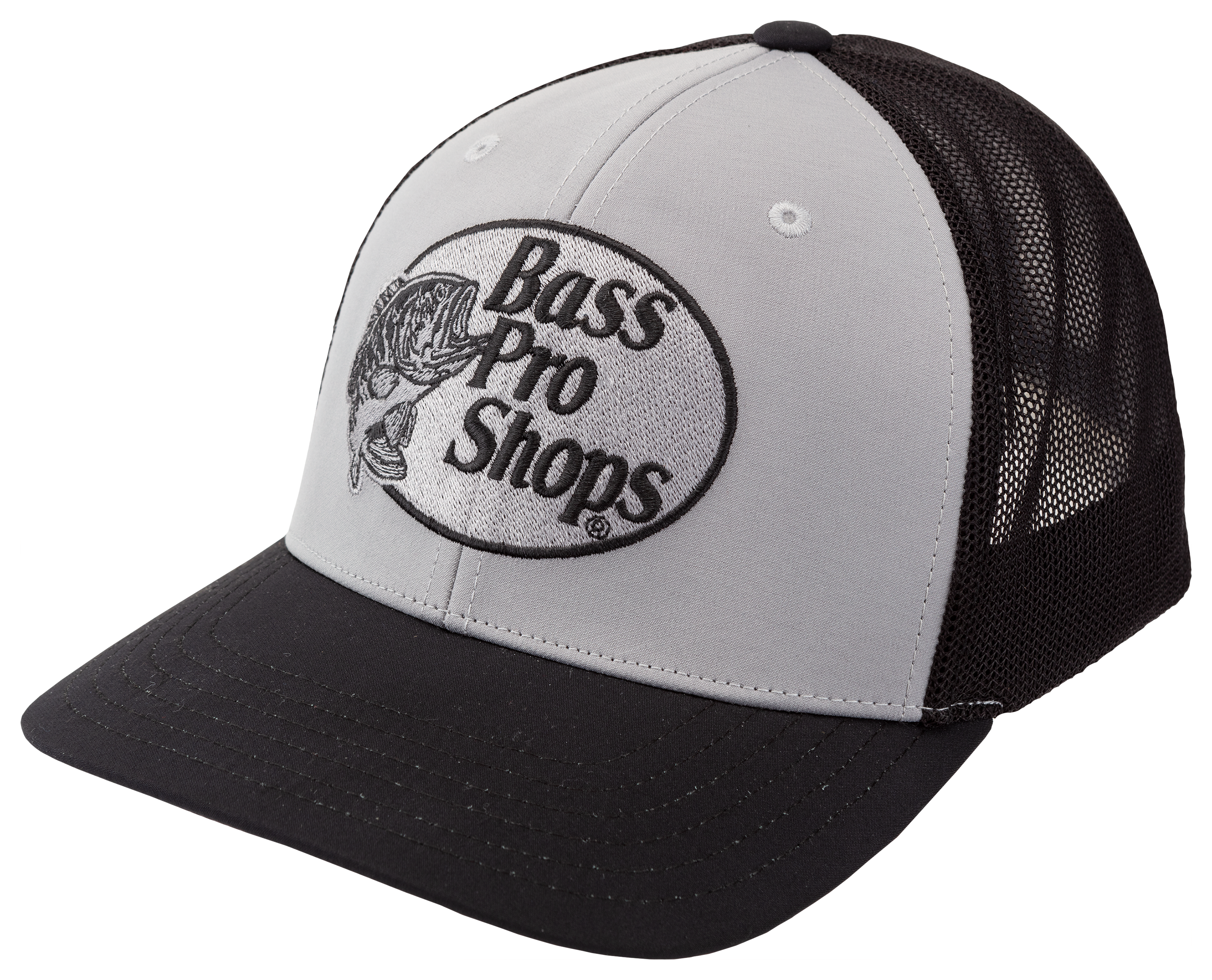 101138776-3335529 Bass Pro Shops Original Logo Mesh-Back Cap - Grey/ sku 101138776-3335529