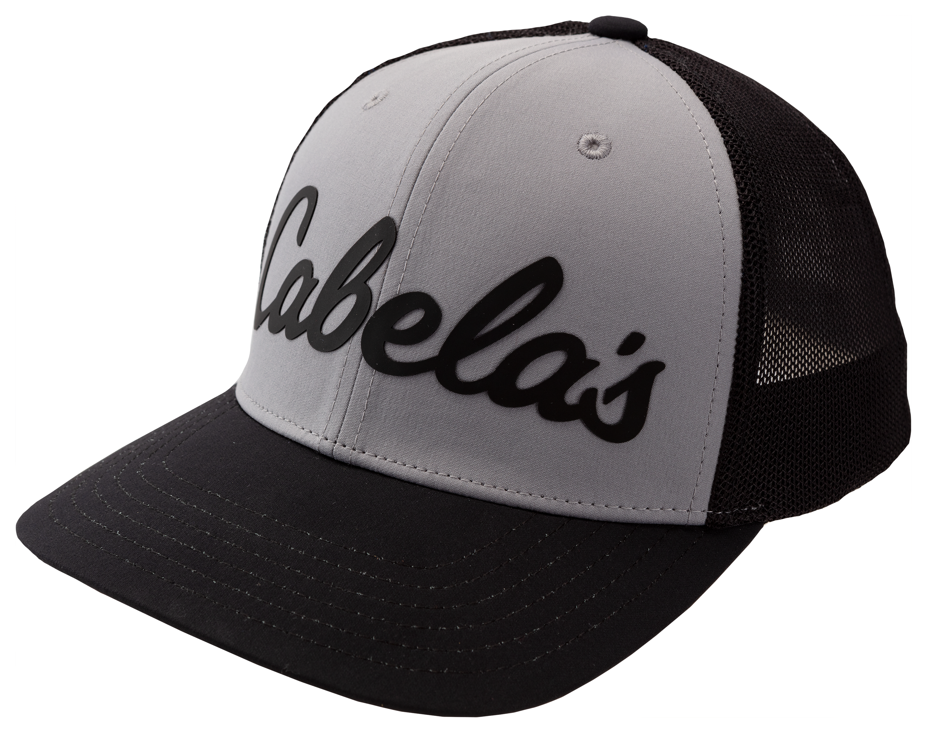 101138832-3335571 Cabelas Rubberized Logo Mesh-Back Cap - Grey/Black sku 101138832-3335571