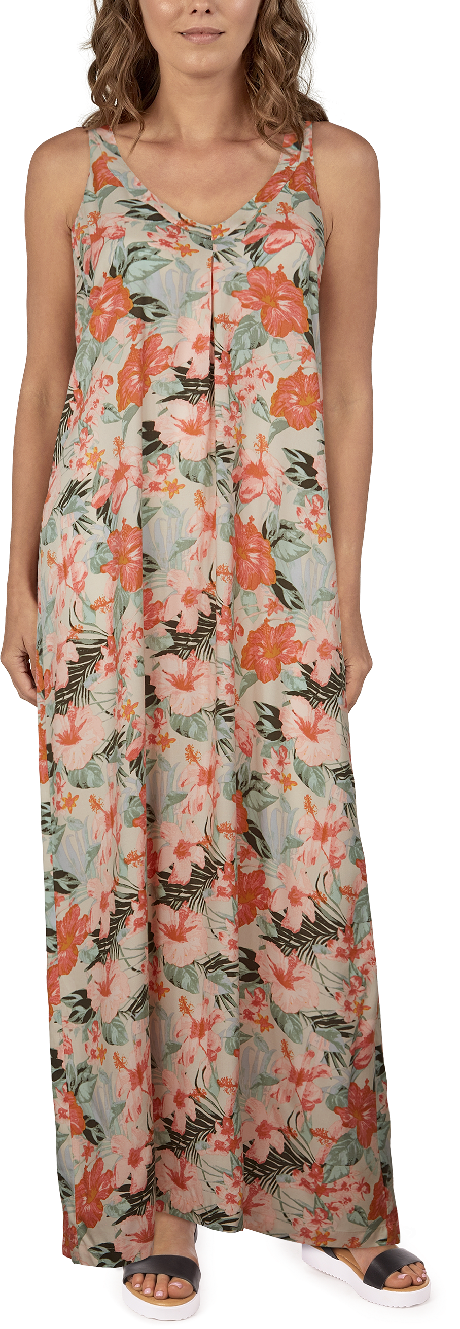Natural Reflections Tropical Print Maxi Dress for Ladies - Multi - XS