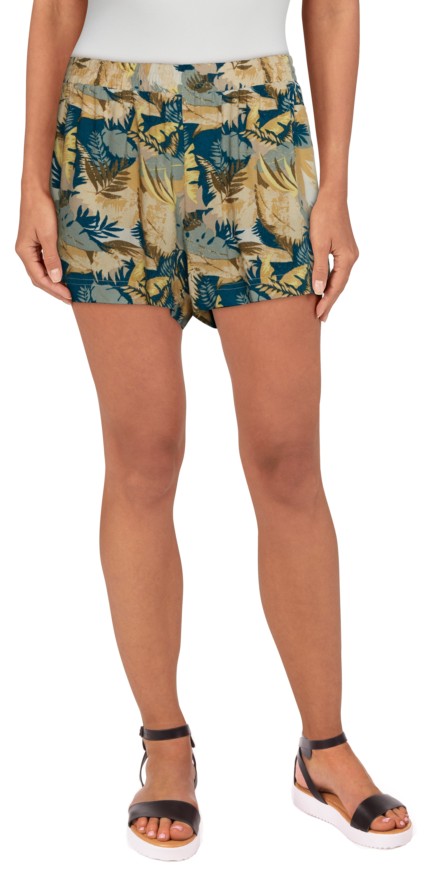 101139333-3336038 Natural Reflections Lightweight Tropical Print Sho sku 101139333-3336038