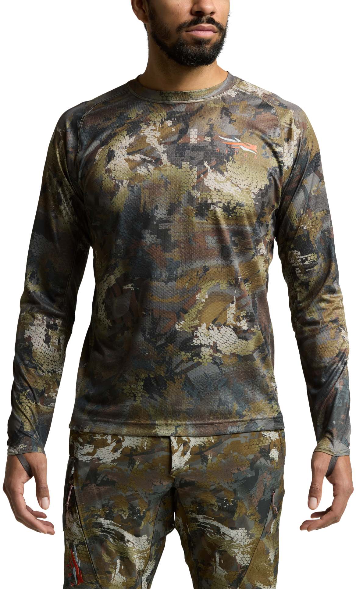 SITKA GORE OPTIFADE Waterfowl Timber Concealment Series Core Lightweight Long-Sleeve Crew for Men