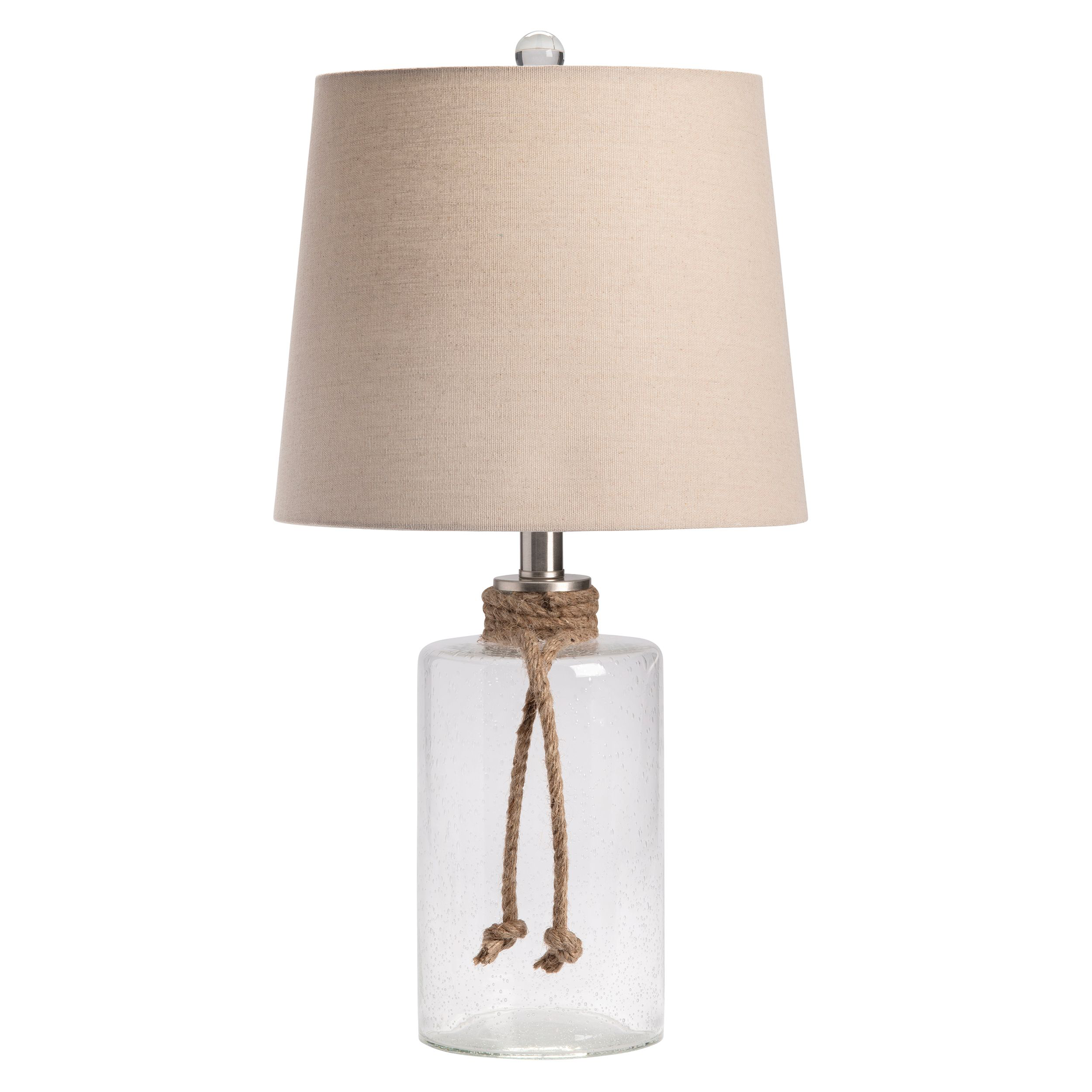 Image of Crestview Collection Glass and Rope Table Lamp