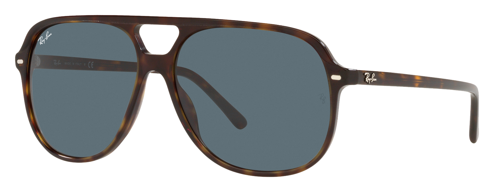 Image of Ray-Ban Bill RB2198 Glass Sunglasses - Polished Havana/Blue Classic - X-Small