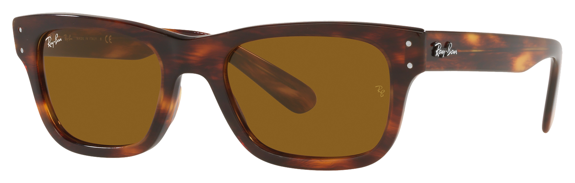Ray-Ban Mr. Burbank RB2283 Glass Sunglasses - Polished Havana/Brown Classic