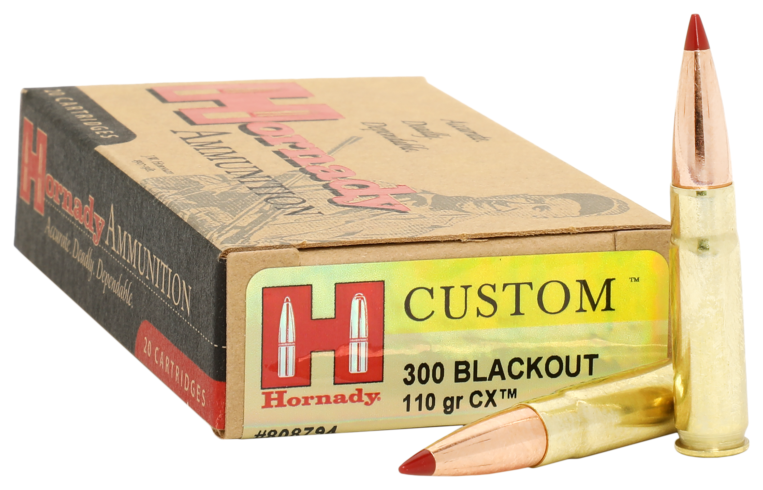 Image of Hornady .300 AAC Blackout 110 Grain CX Custom Centerfire Rifle Ammo