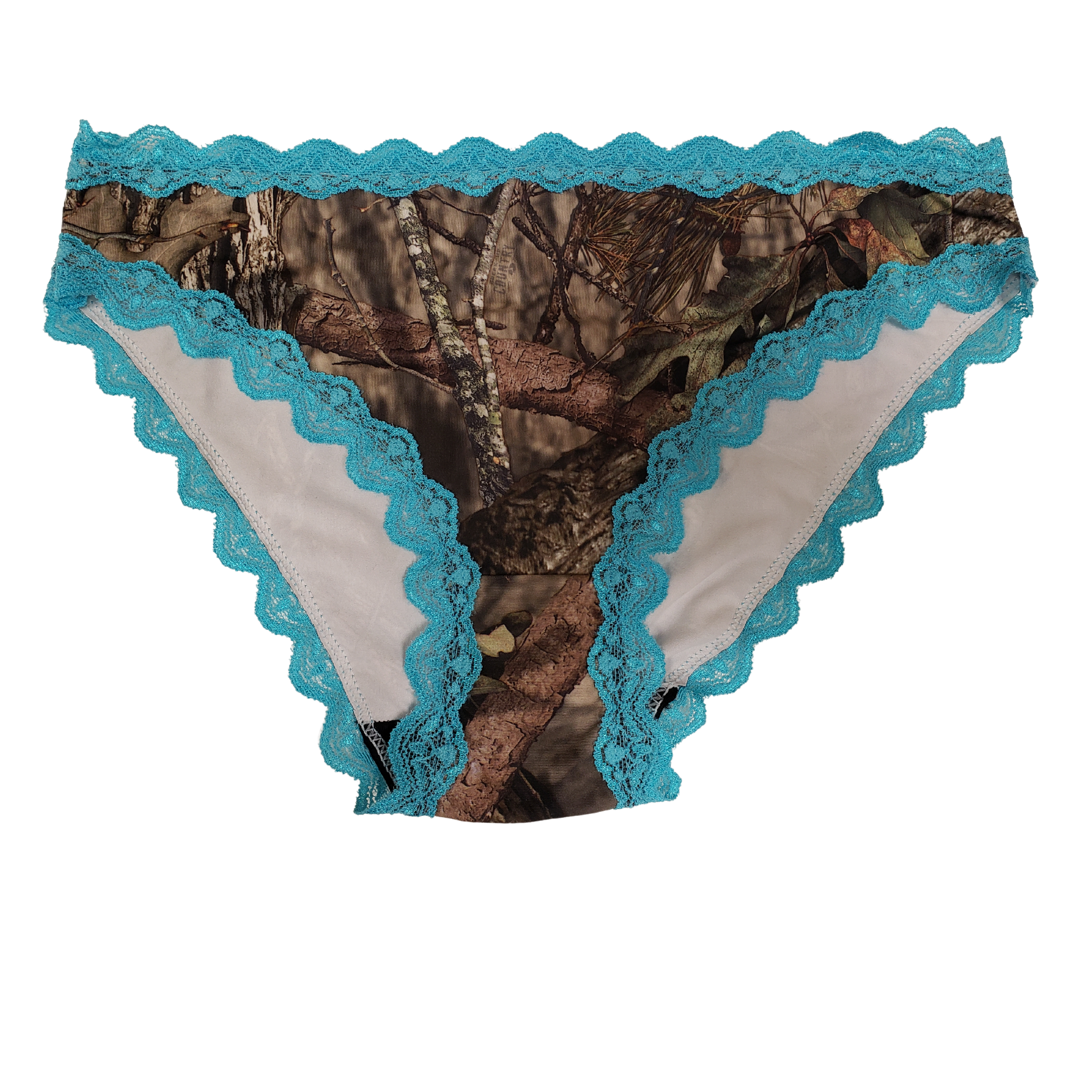 Mossy Oak Country Camouflage Aqua Ribbon Panties Lingerie