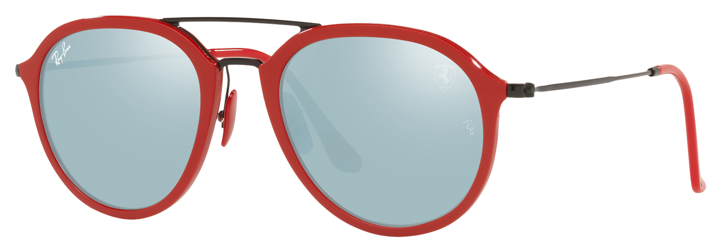 Image of Ray-Ban RB4369M Scuderia Ferrari Collection Flash Mirror Glass Sunglasses