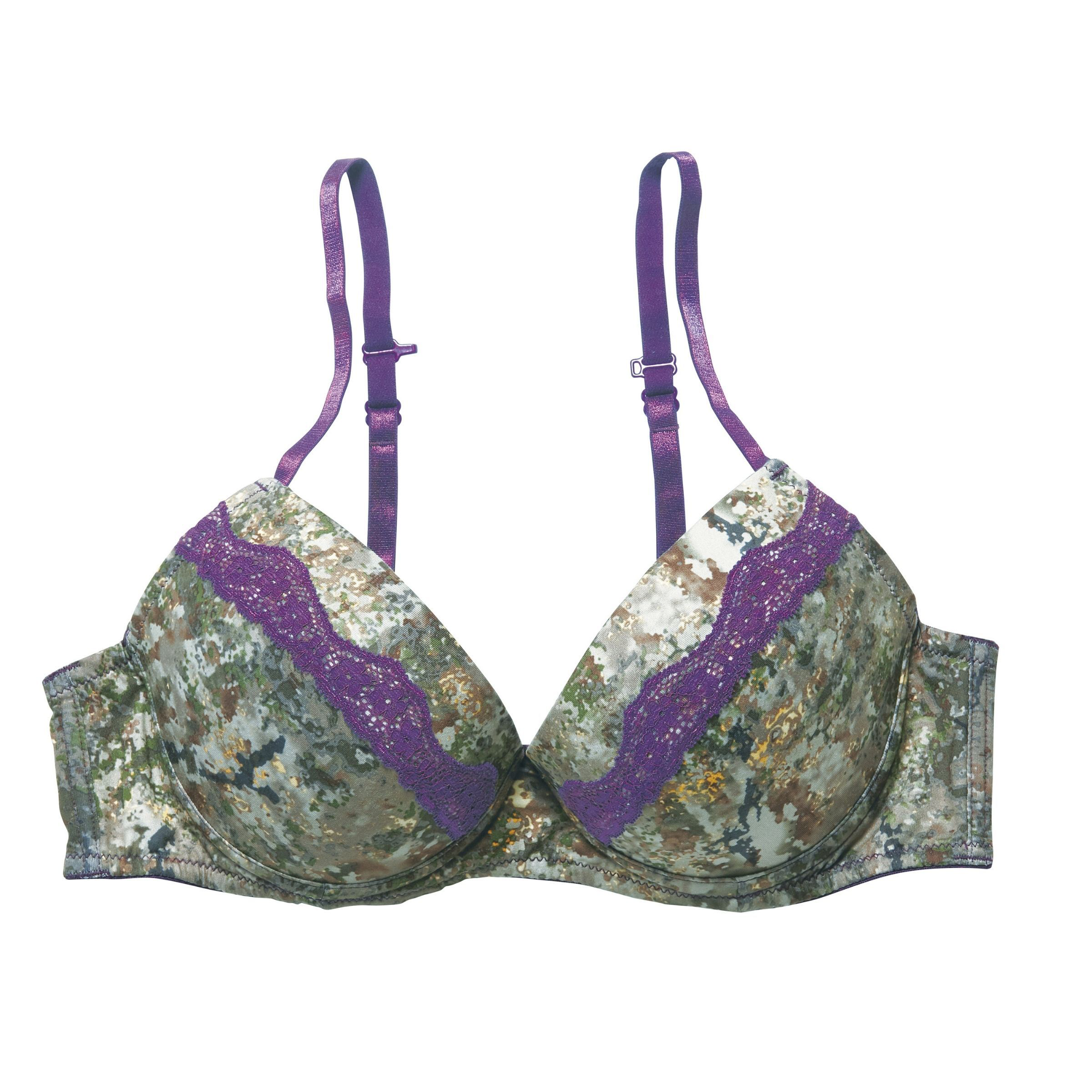 Wilderness Dreams Envision Camo and Black Lace T-Shirt Bra for Ladies