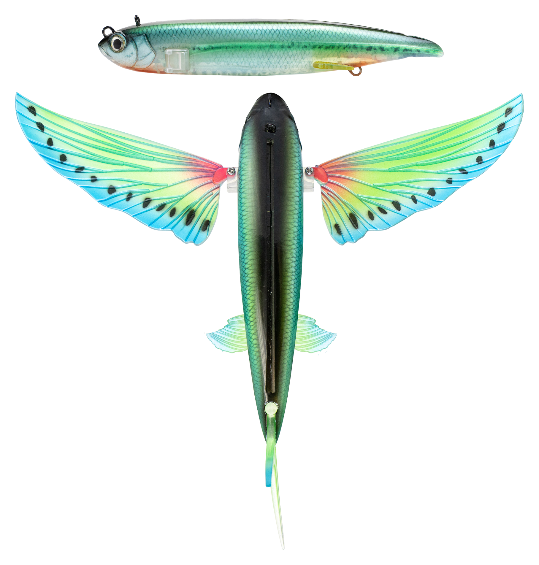 Nomad Design Slipstream Flying Fish Lure - 8″ - Lumo Glow