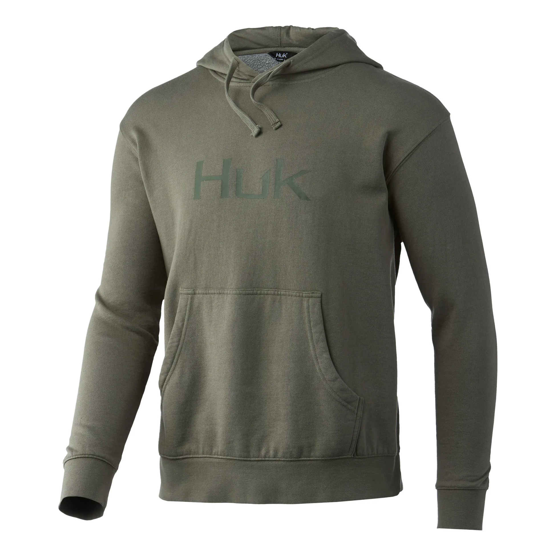 Huk Logo Long-Sleeve Hoodie for Men - Moss - L product image