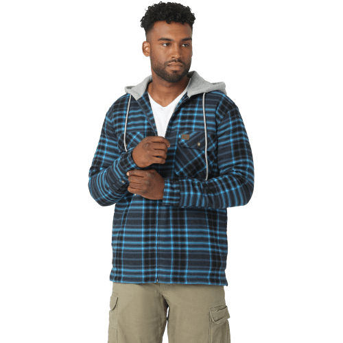 Wrangler Hooded Flannel Work Jacket for Men | Bass Pro Shops
