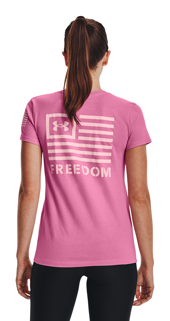 Under Armour Freedom Banner Short-Sleeve T-Shirt for Ladies - Flamingo/Prime Pink - S product image