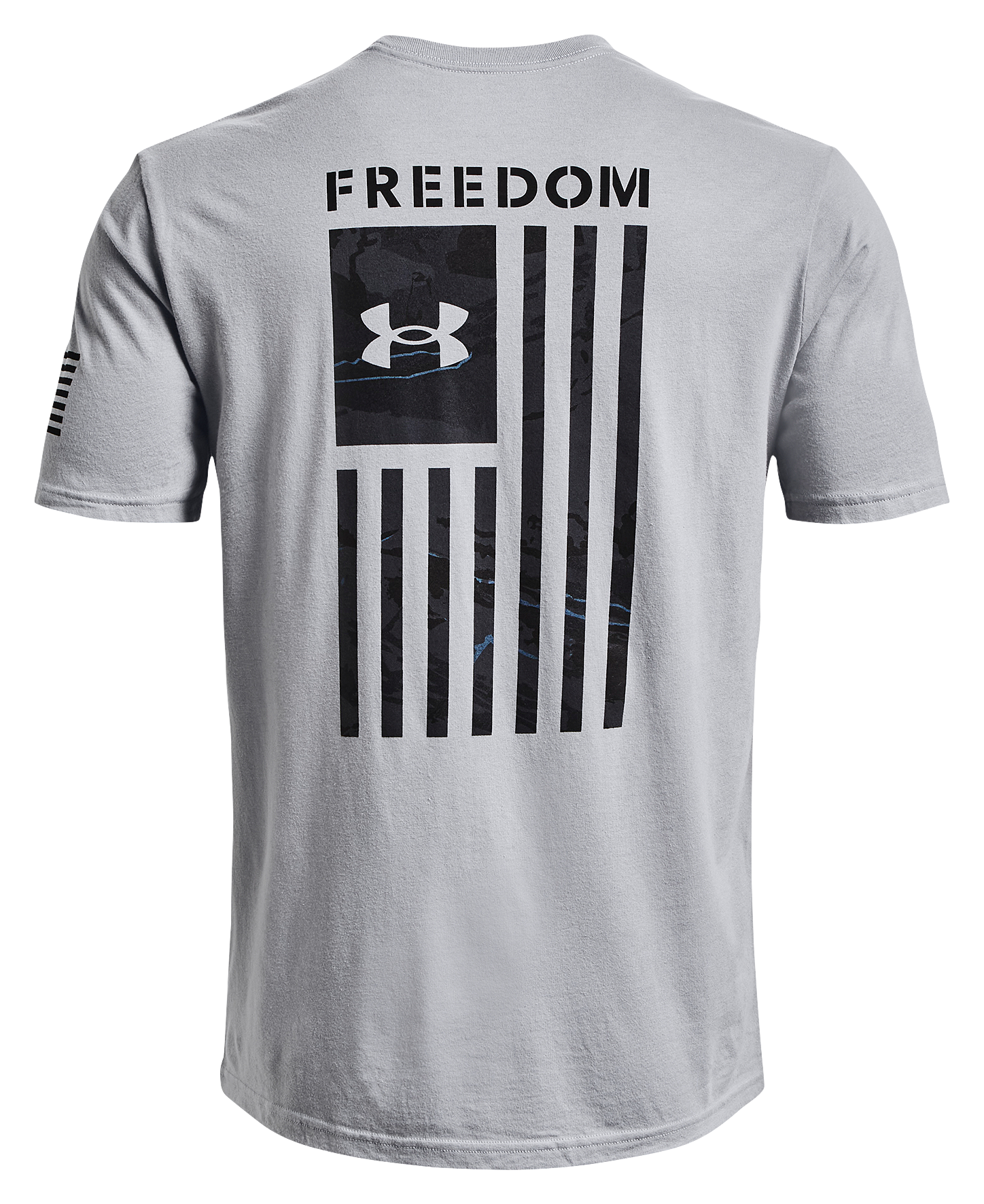 Under Armour Freedom Flag Short-Sleeve T-Shirt for Men - Steel/UA Blackout Camo - XL