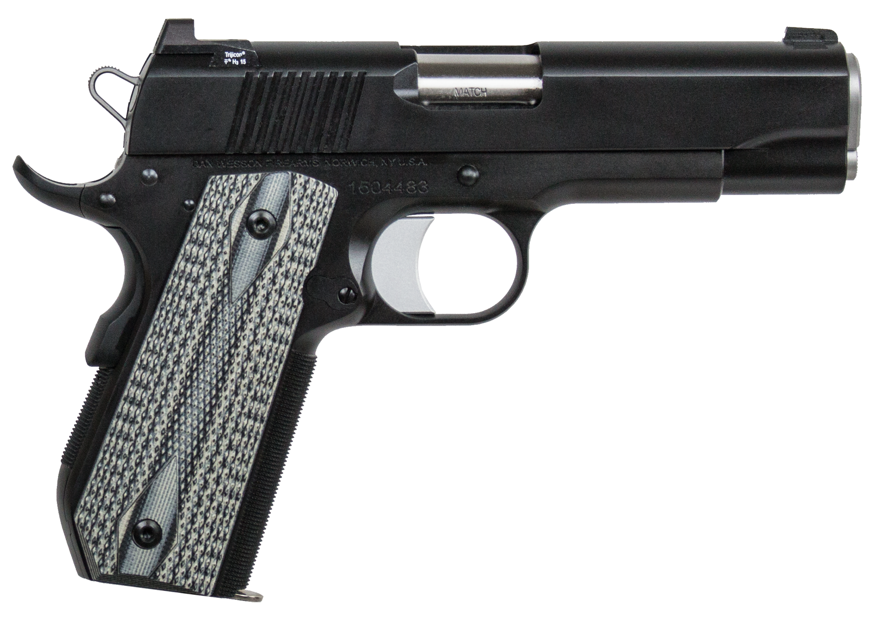 Dan Wesson VBob Commander 1911 SemiAuto Pistol  Black Duty Coat