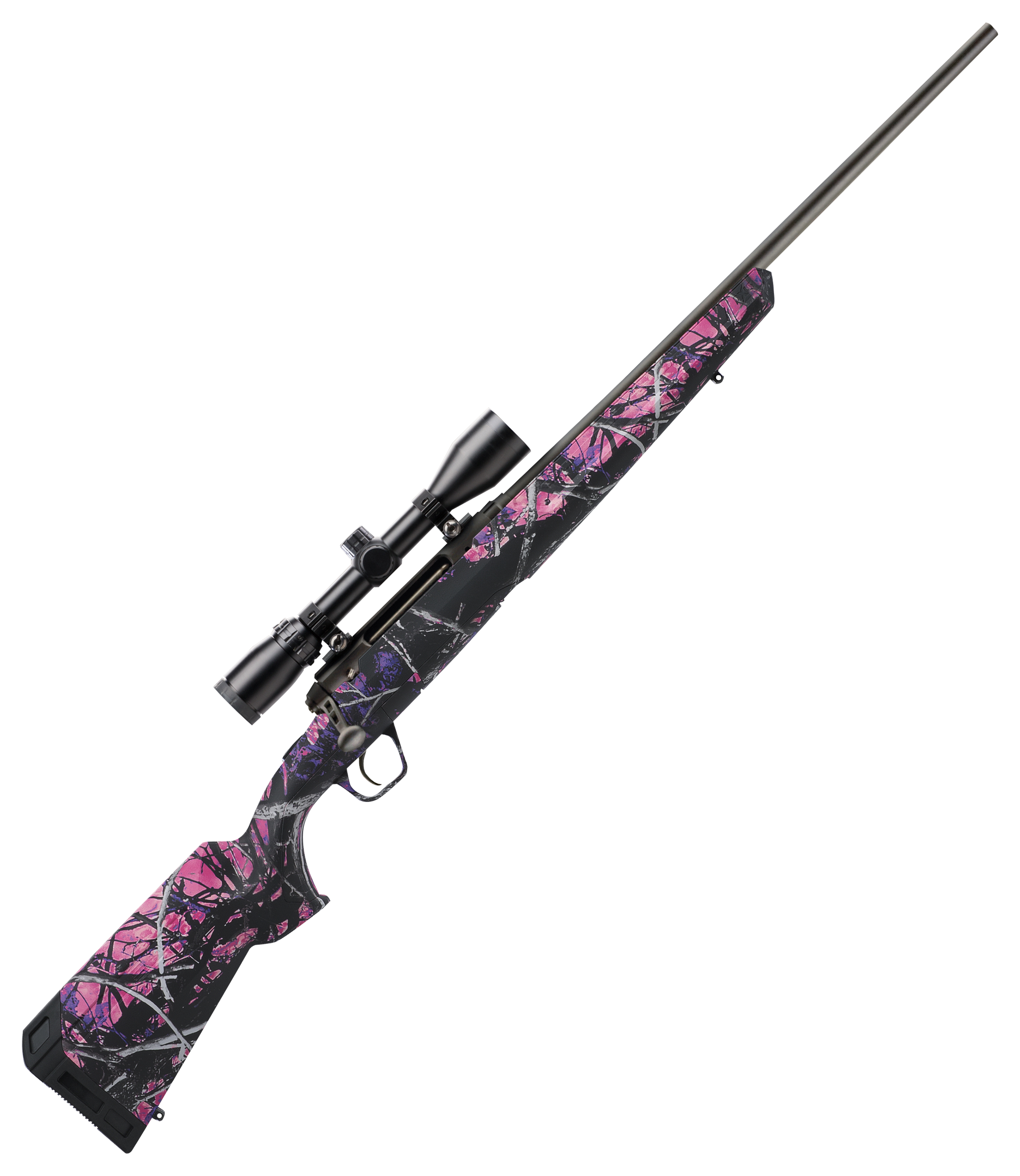 Image of Savage Arms Axis XP Compact Bolt-Action Rifle with Scope - .243 Winchester - Muddy Girl Camo